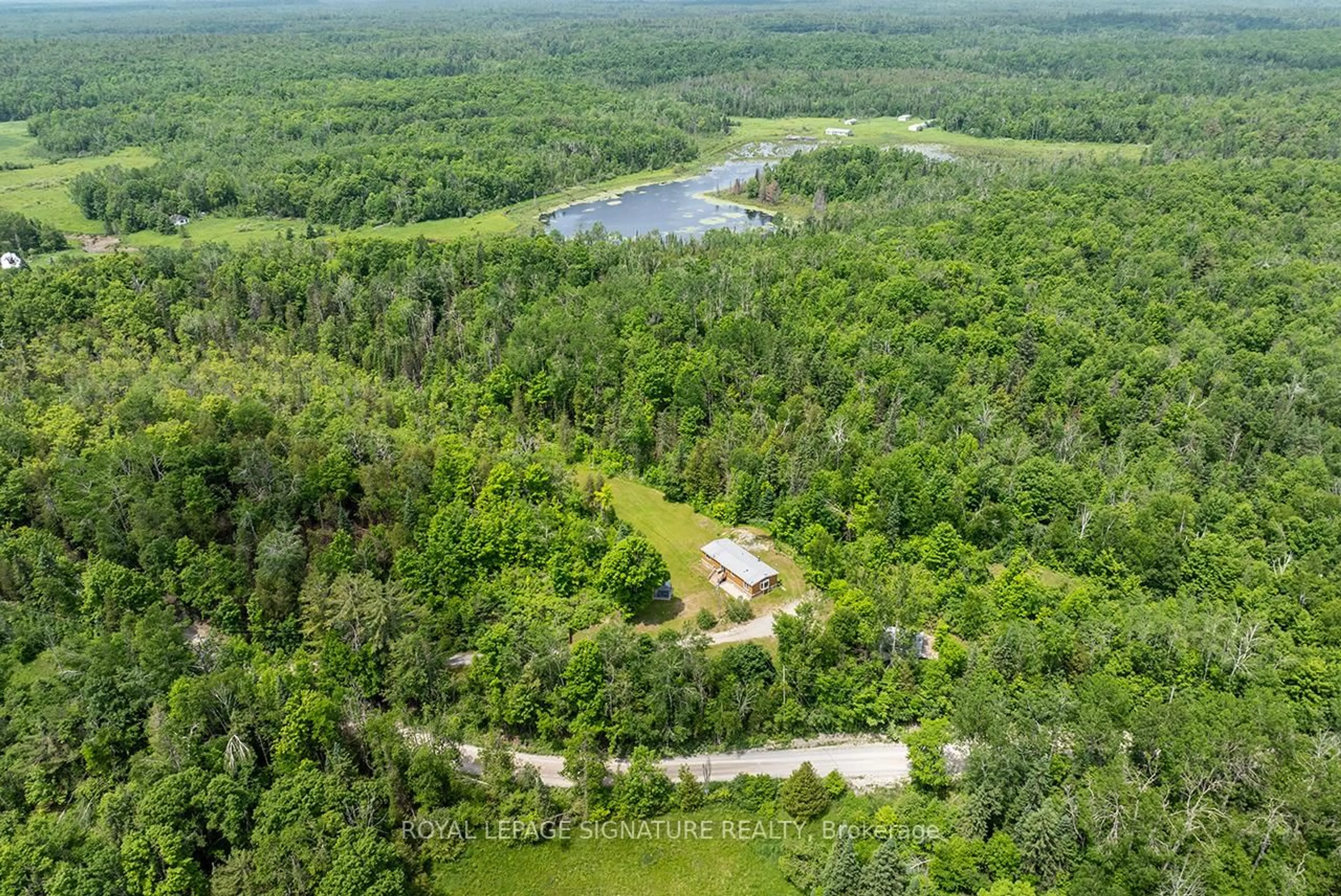 A pic from outside/outdoor area/front of a property/back of a property/a pic from drone, water/lake/river/ocean view for 147 Buller Rd, Kawartha Lakes Ontario K0M 2L0