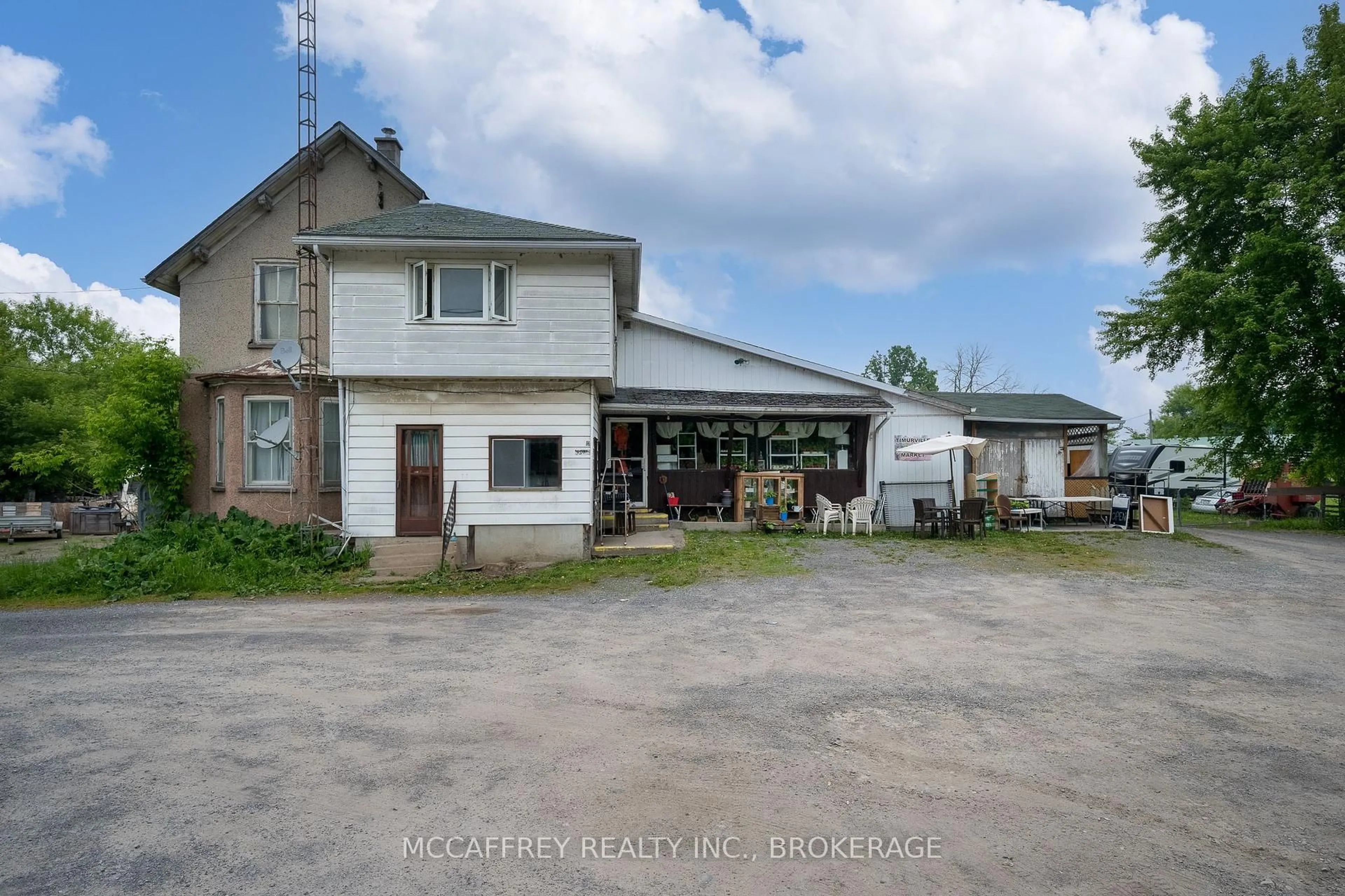 A pic from outside/outdoor area/front of a property/back of a property/a pic from drone, building for 9715 County Road 2 Rd, Greater Napanee Ontario K7R 3L1