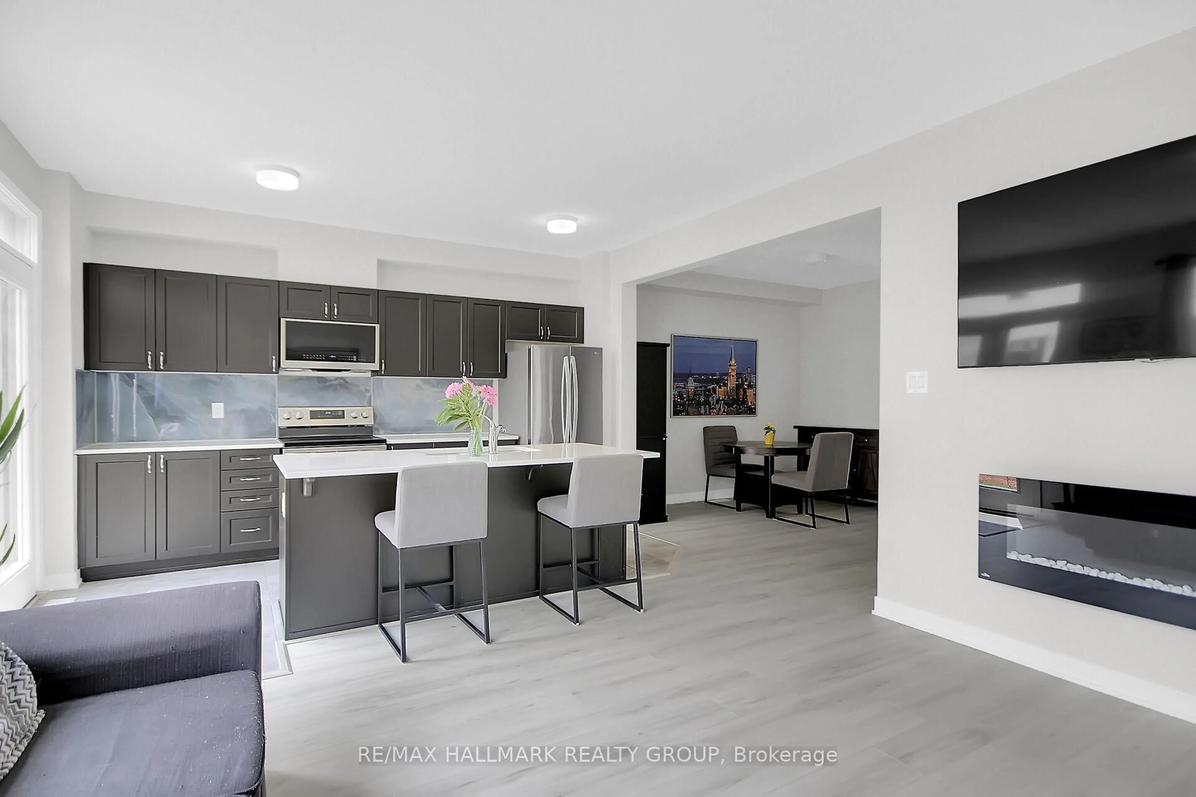 Open concept kitchen, ceramic/tile floor for 676 Quilter Row, Richmond Ontario K0A 2Z0