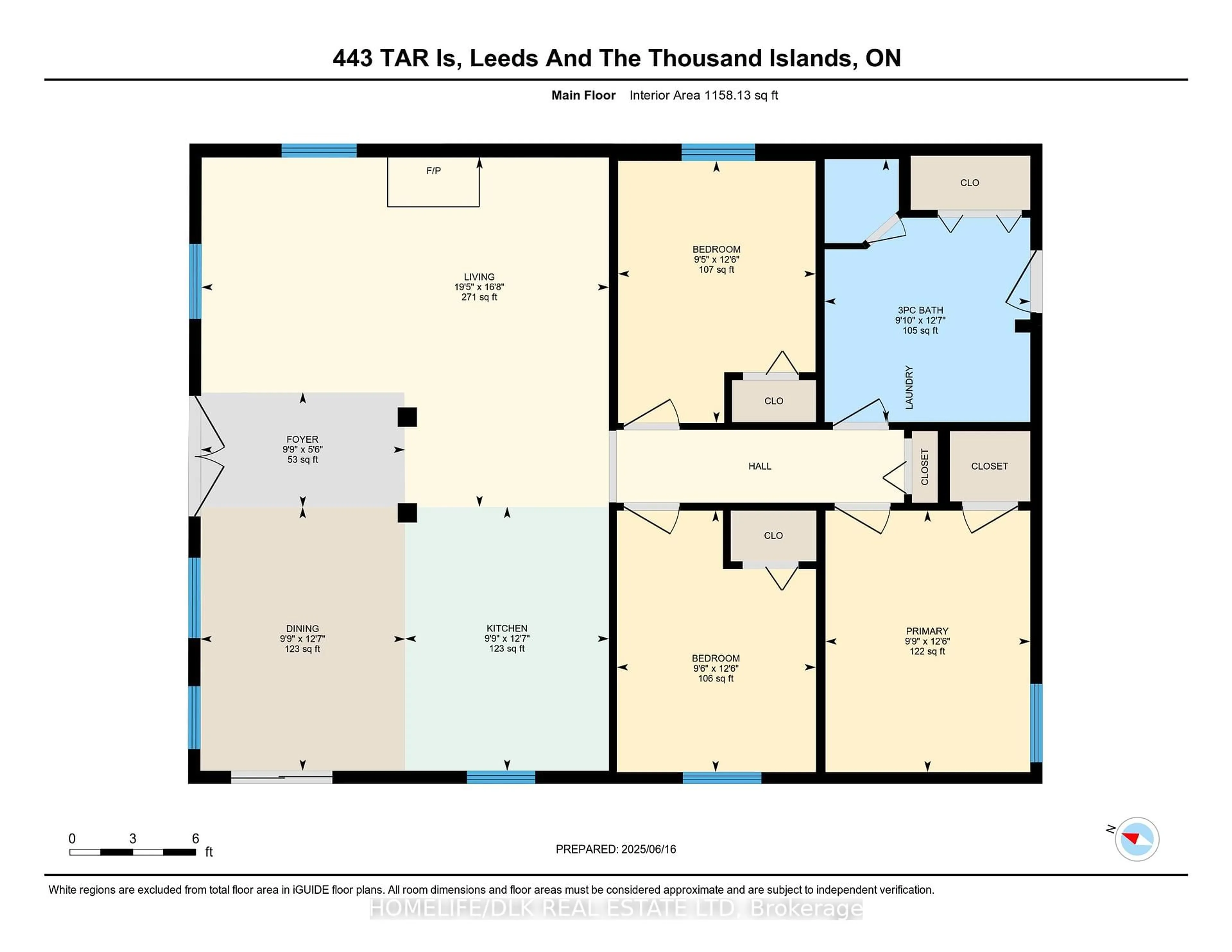 Floor plan for 443 Tar Island, Front of Yonge Ontario K0E 1R0