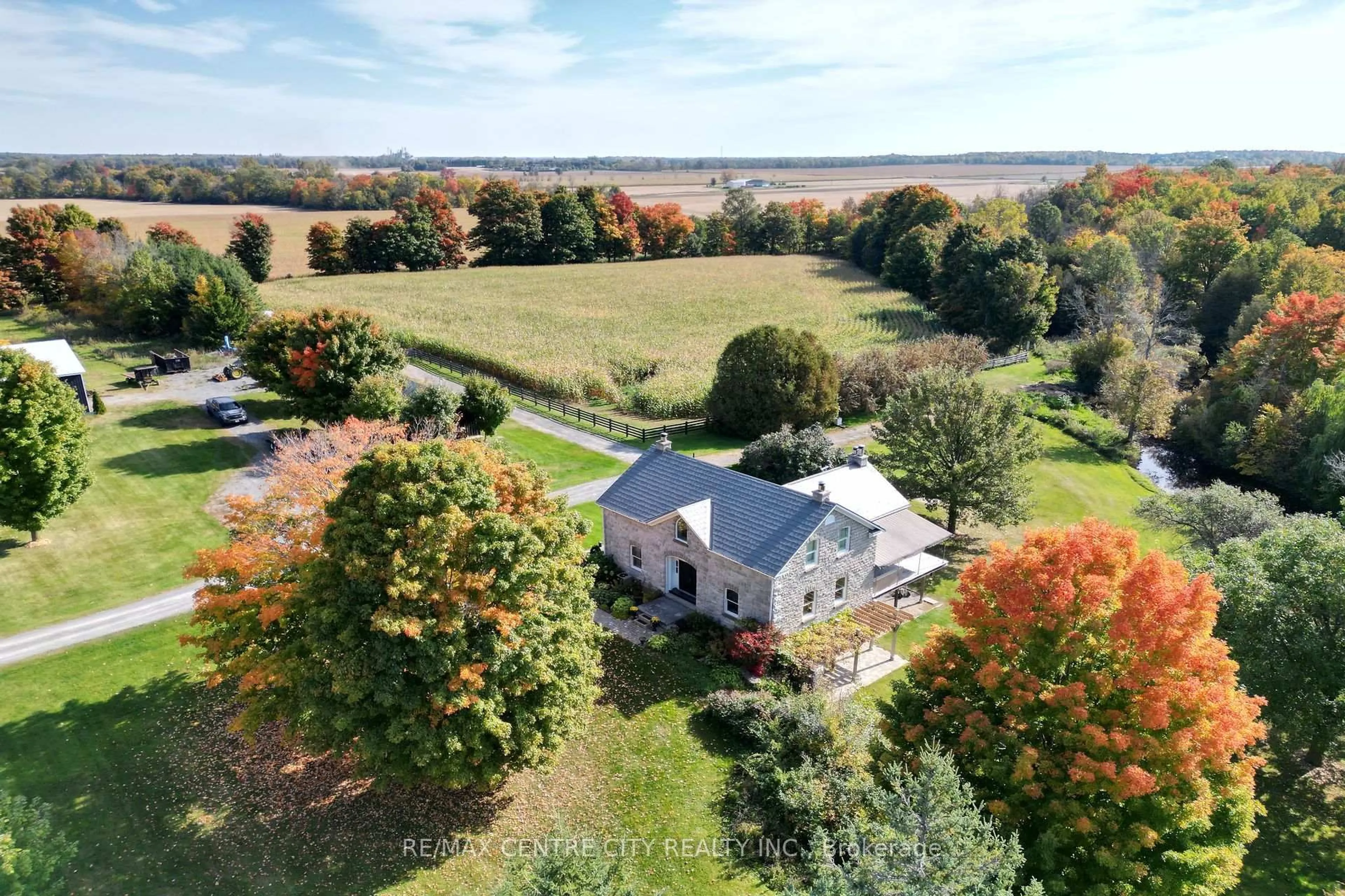 A pic from outside/outdoor area/front of a property/back of a property/a pic from drone, unknown for 3000 Roger Stevens Rd, North Gower Ontario K0A 2T0