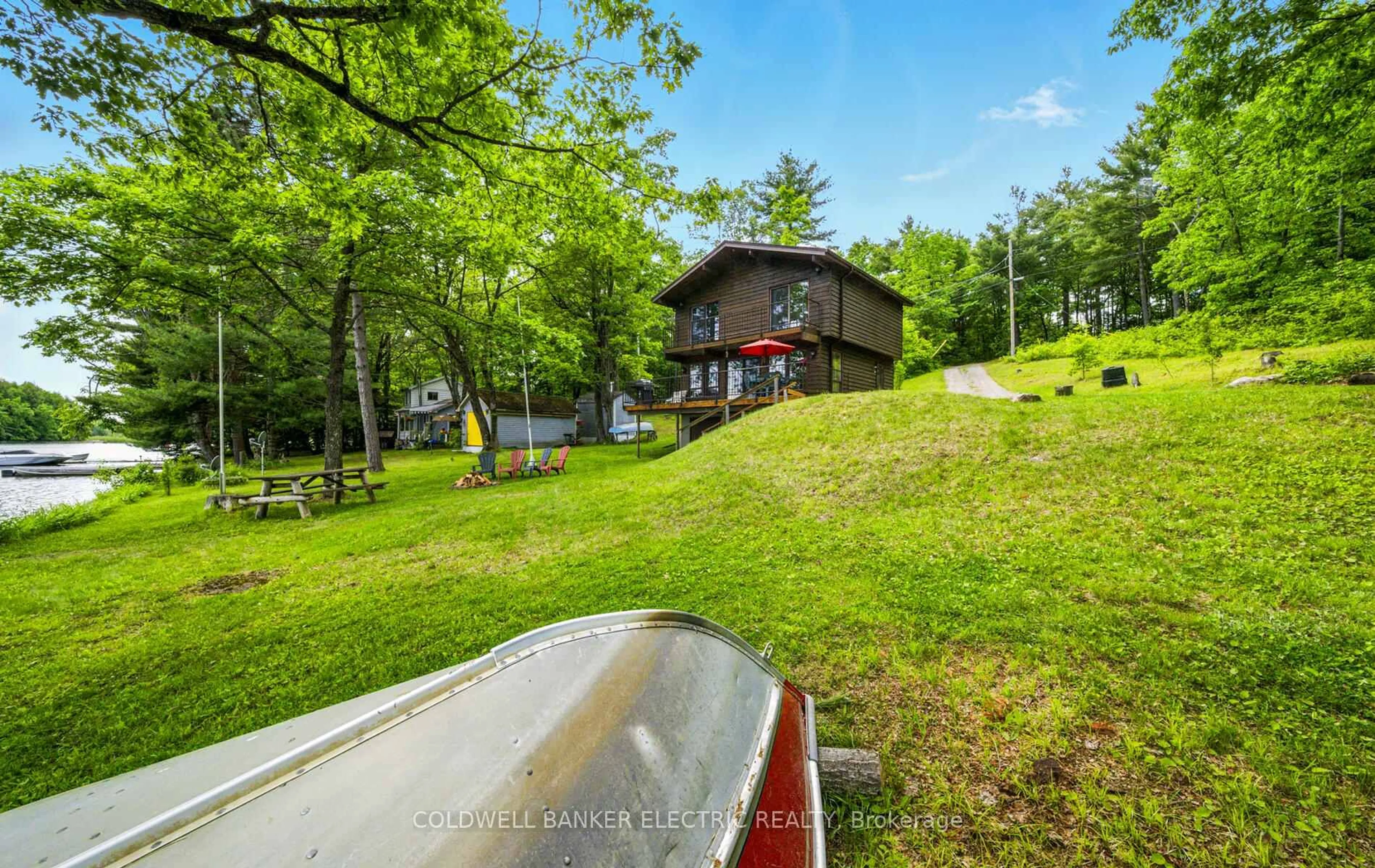 A pic from outside/outdoor area/front of a property/back of a property/a pic from drone, water/lake/river/ocean view for 199 Fire Route 87, Havelock-Belmont-Methuen Ontario K0L 1A0