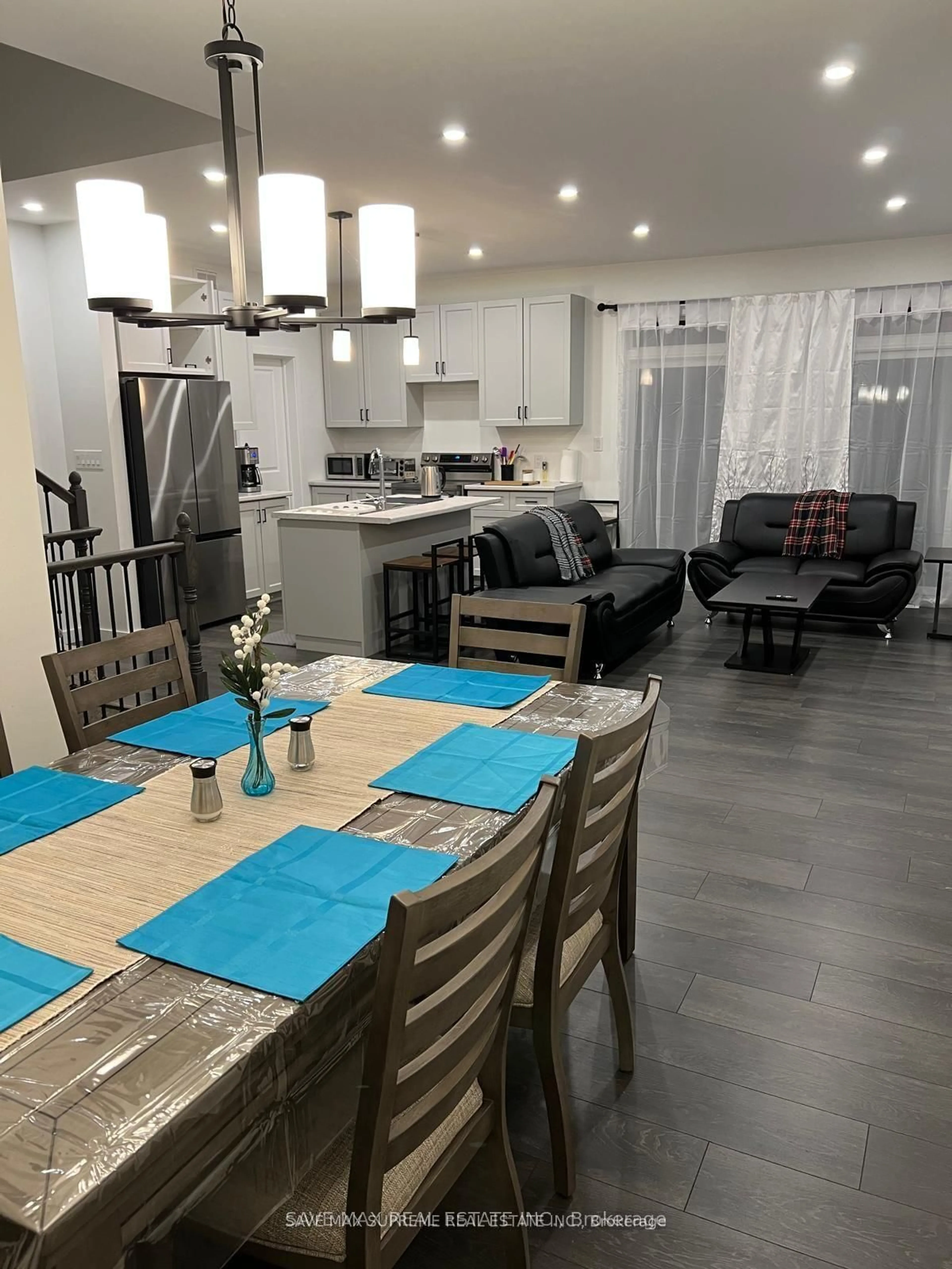 Open concept kitchen, wood/laminate floor for 8 Summit Cres, Belleville Ontario K8N 0A2