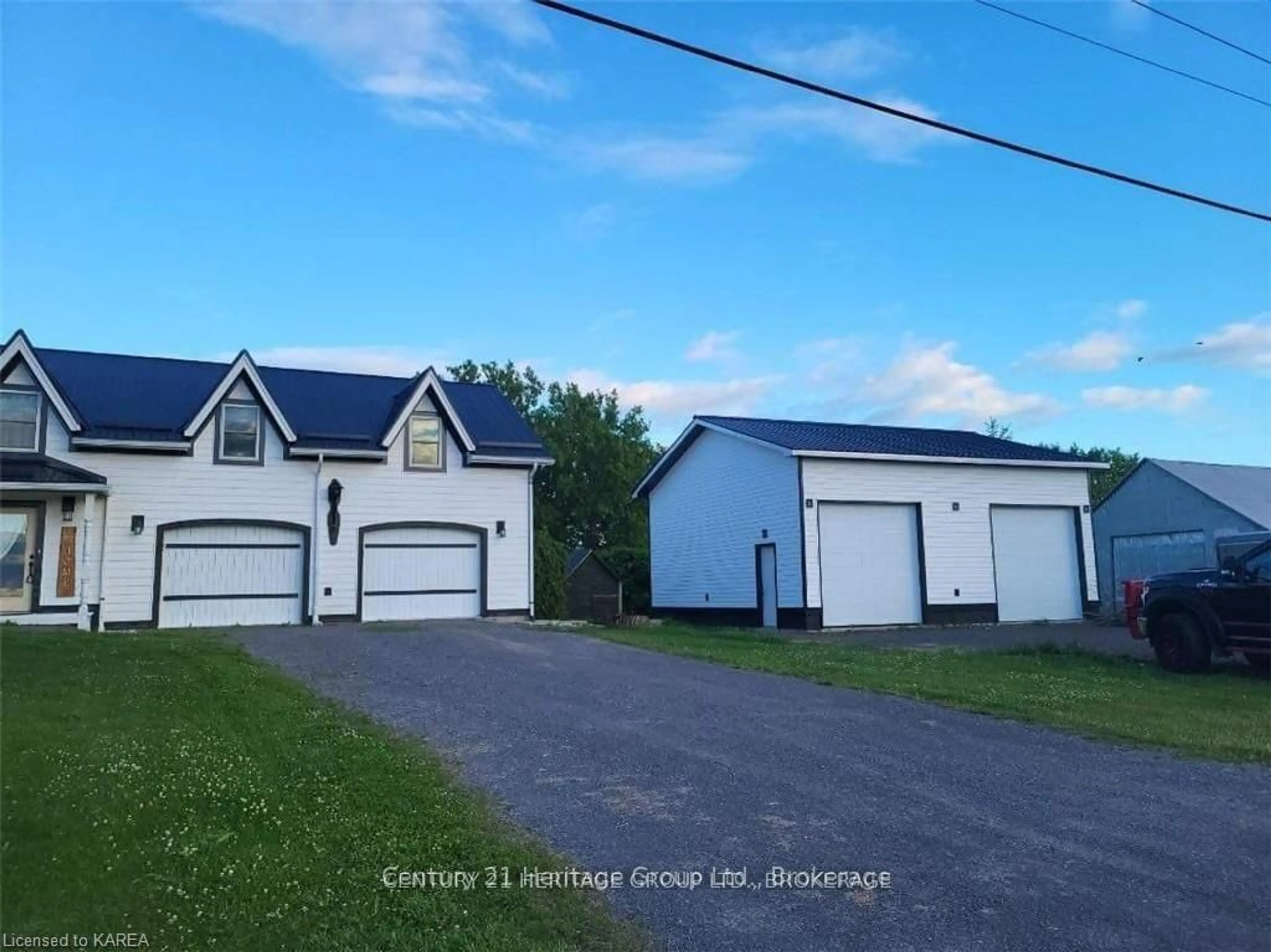 A pic from outside/outdoor area/front of a property/back of a property/a pic from drone, street for 7387 COUNTY RD 9, Napanee Ontario K7R 3K8