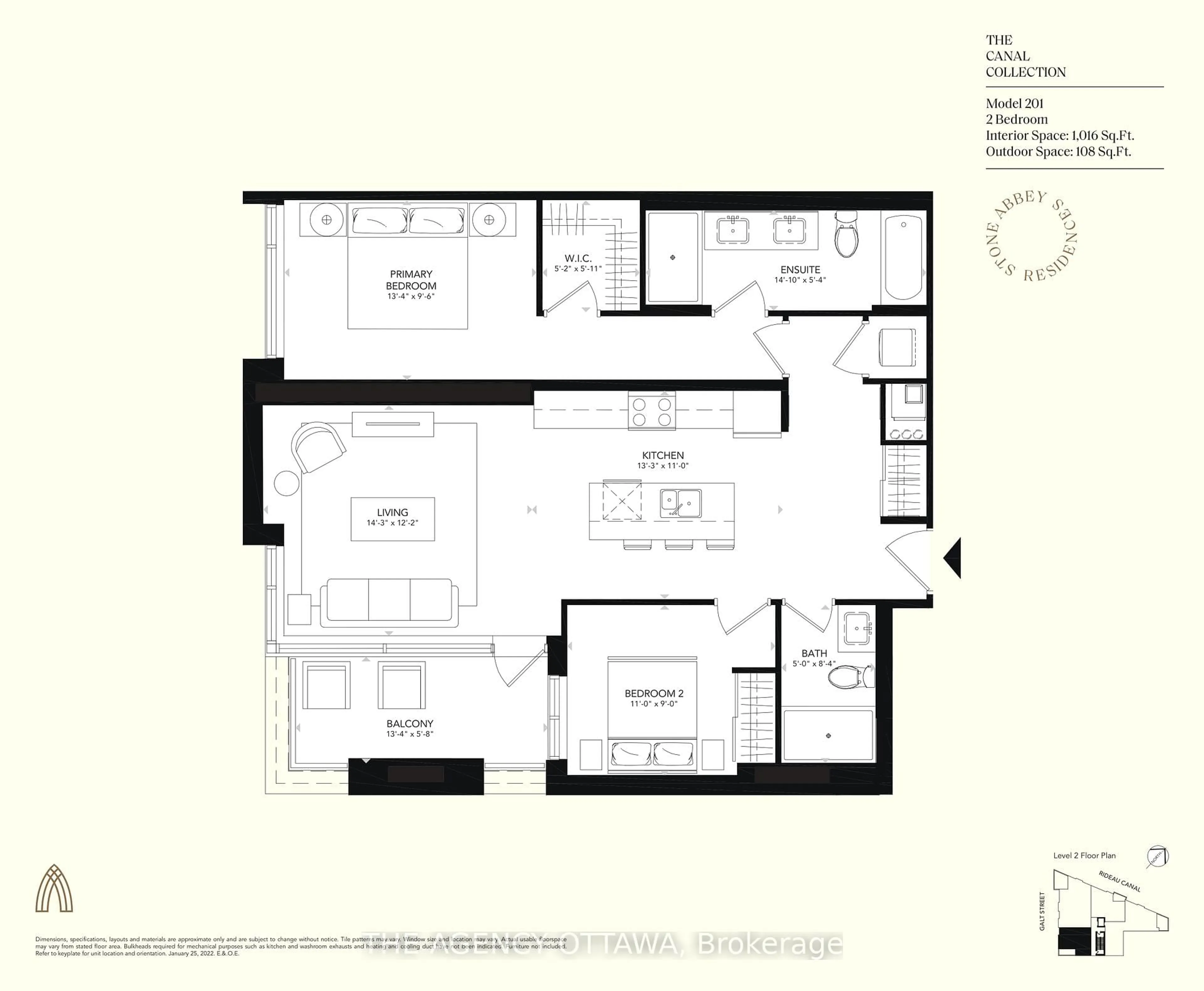 Floor plan for 11 Galt St #201, Ottawa Ontario K1S 4R2