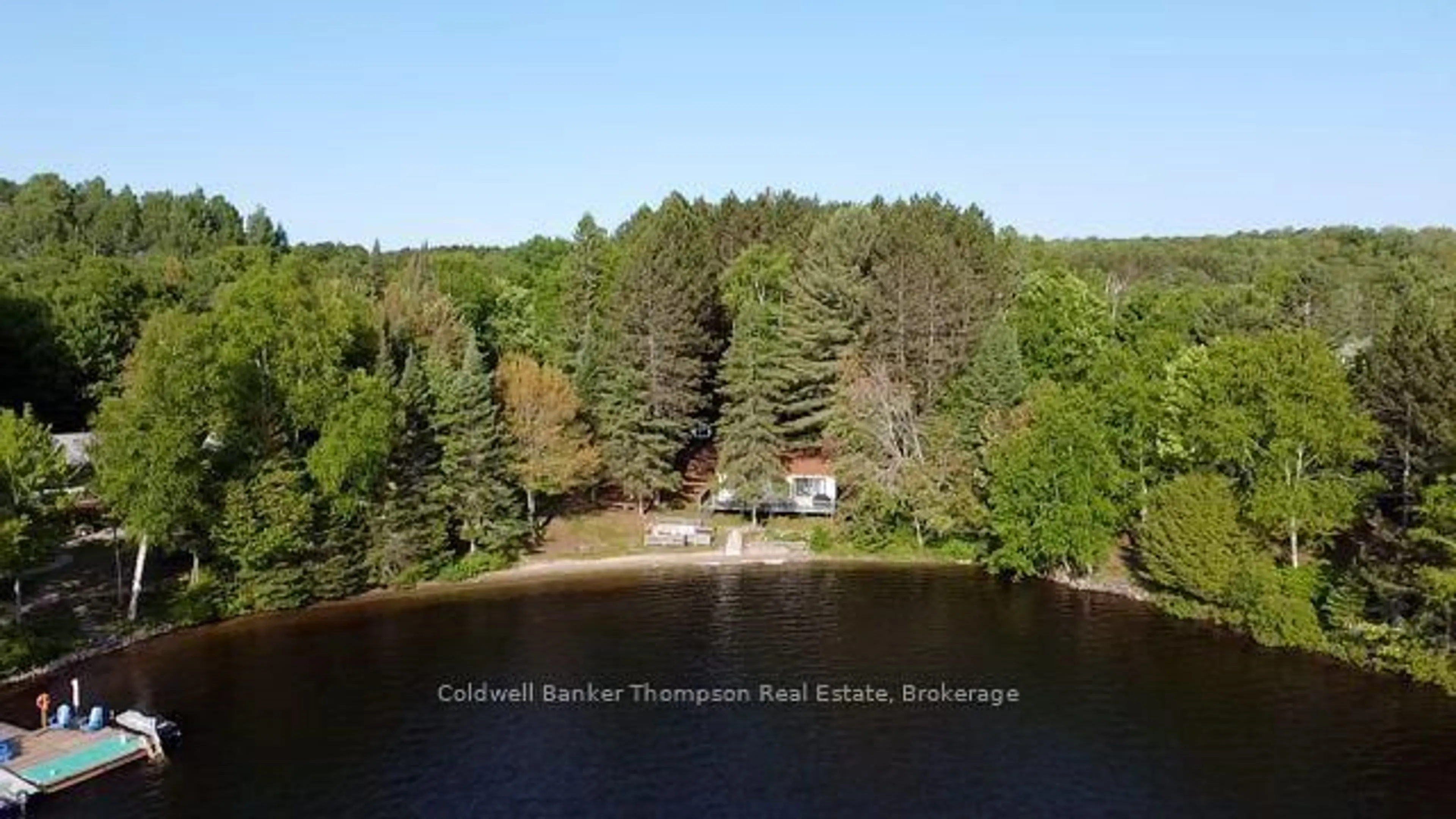 A pic from outside/outdoor area/front of a property/back of a property/a pic from drone, water/lake/river/ocean view for 7 Machar Pt, Machar Ontario P0A 1X0