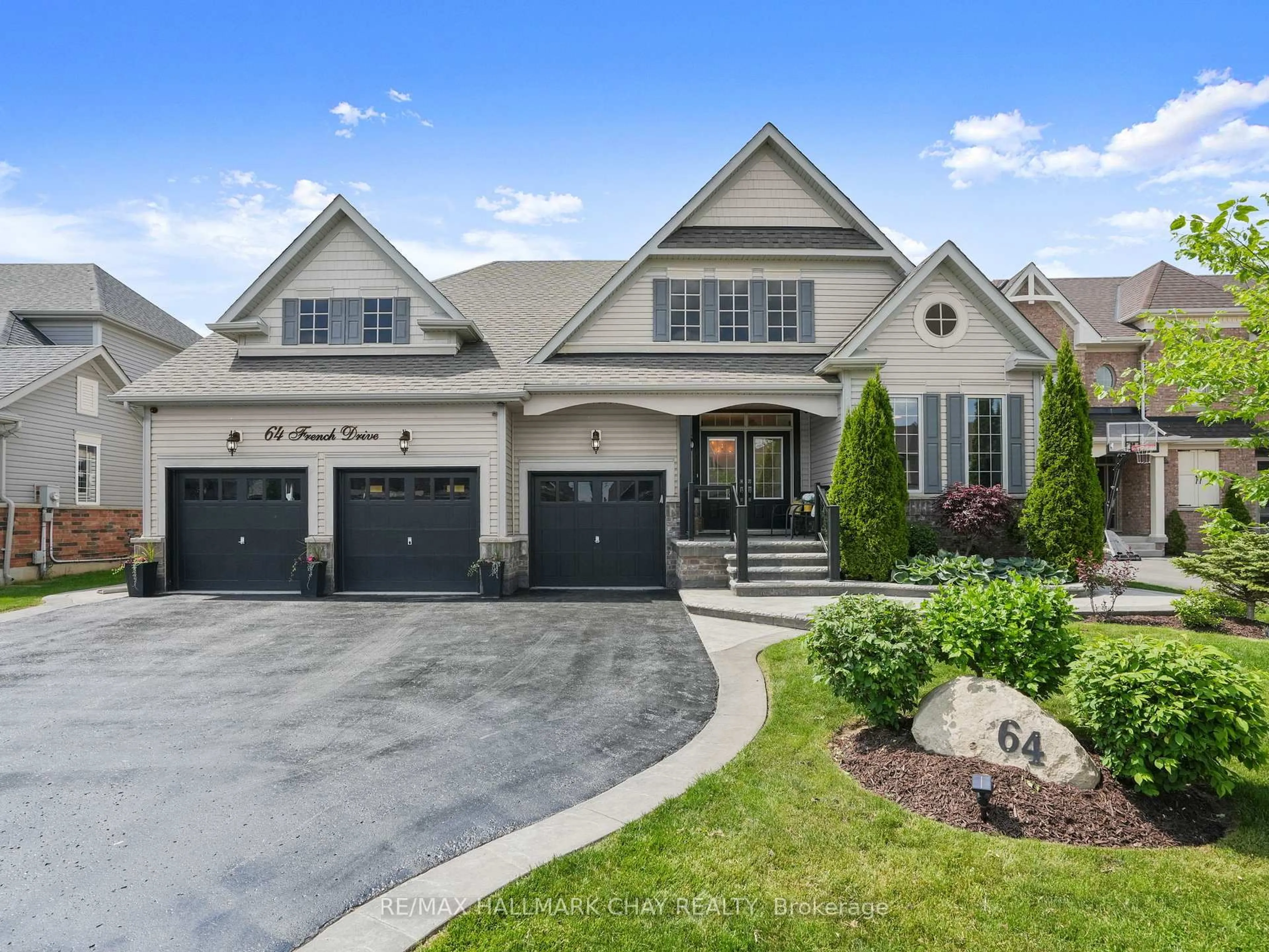 Home with brick exterior material, street for 64 French Dr, Mono Ontario L9W 6T3