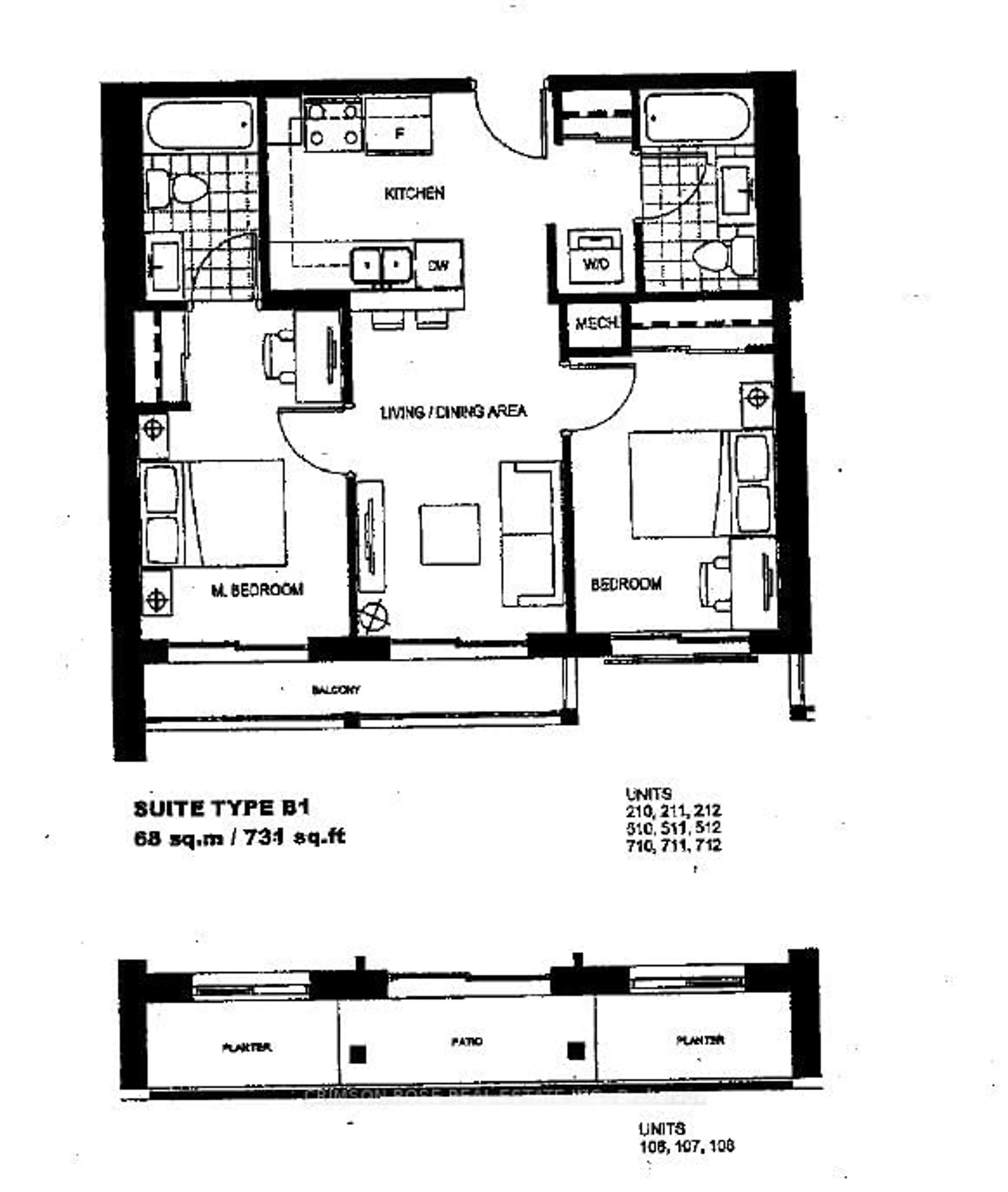 Floor plan for 251 Hemlock St #108, Waterloo Ontario N2L 0H2