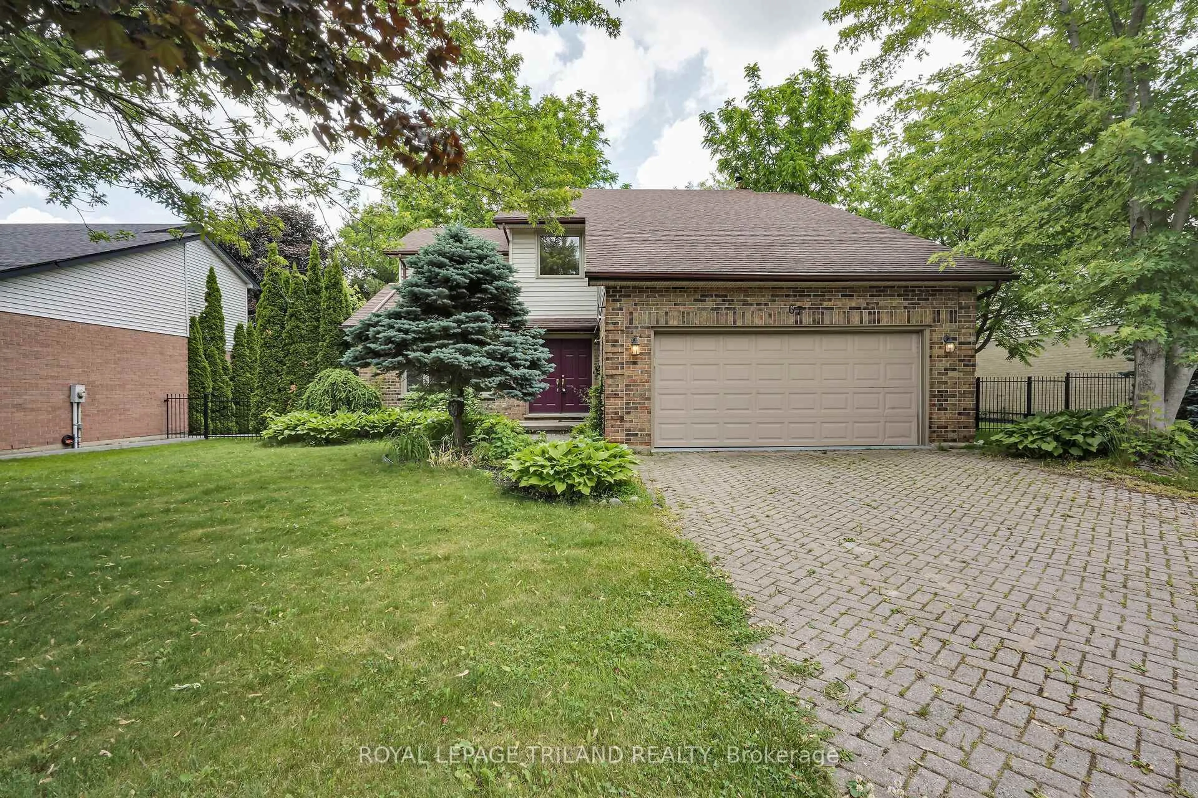 Home with brick exterior material, street for 67 Robinson Lane, London North Ontario N5X 3V4
