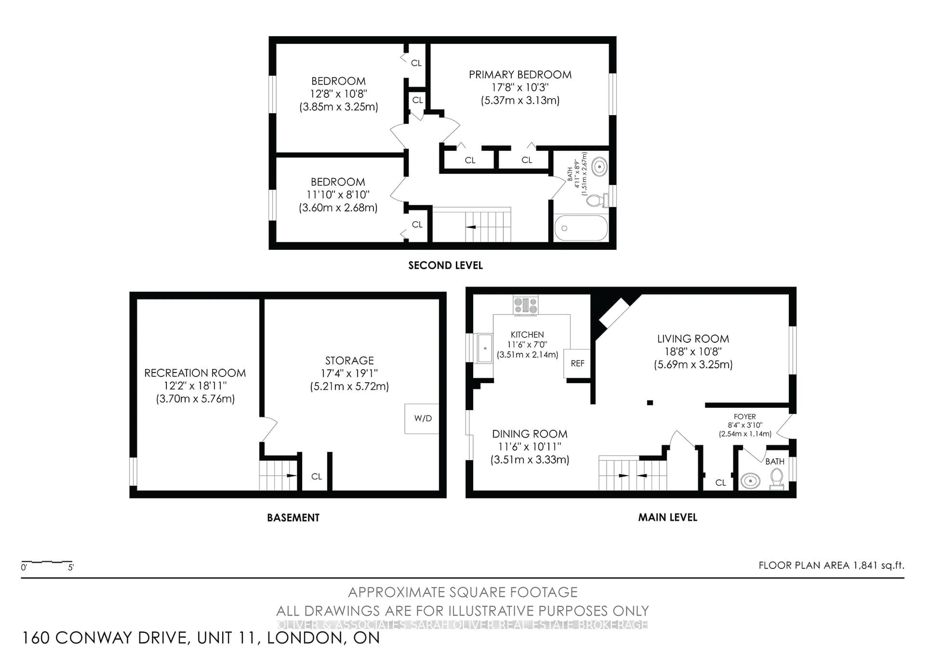 Floor plan for 160 Conway Dr #11, London South Ontario N6E 3M5