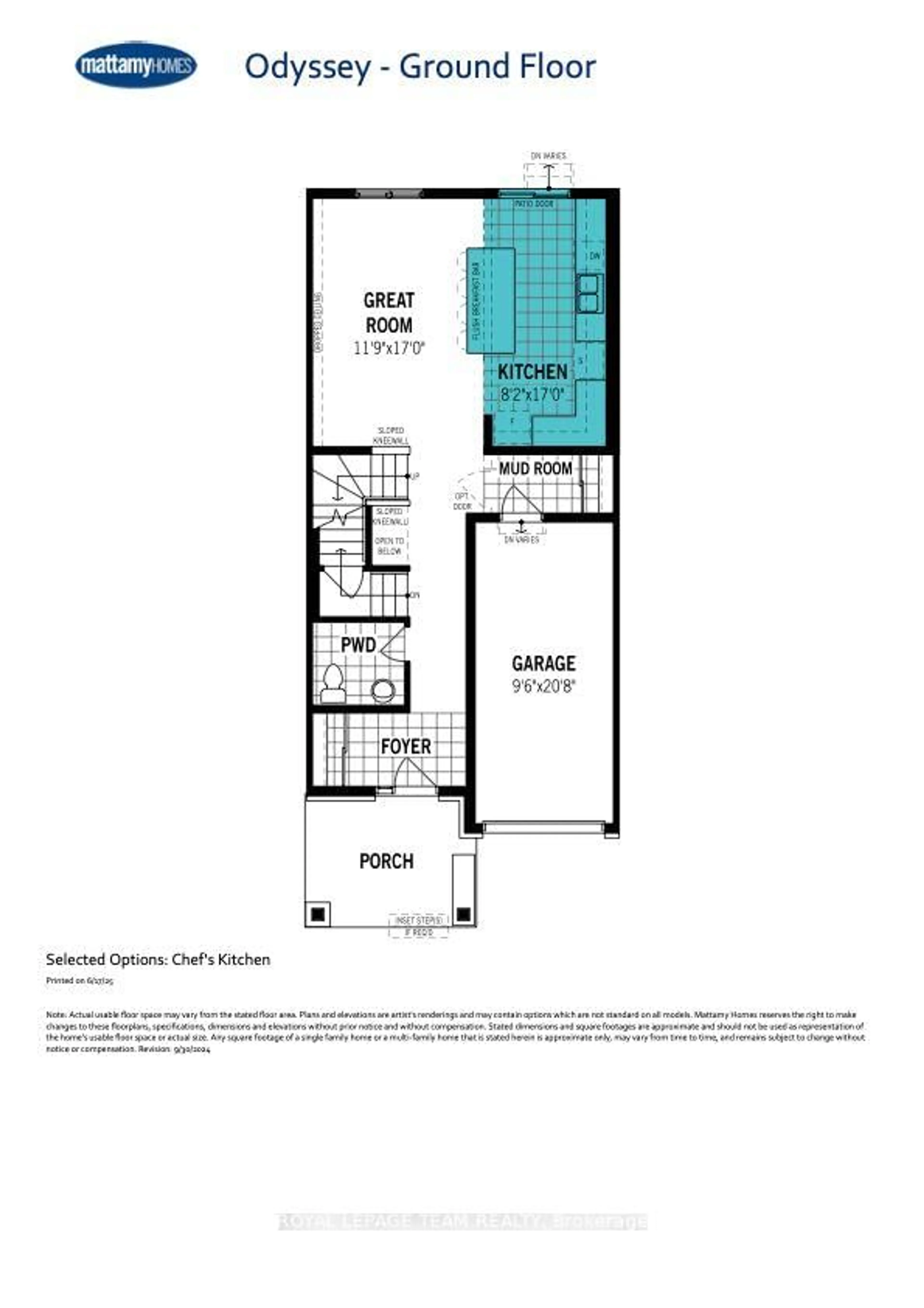 Floor plan for 517 Galanthus Walk, Kanata Ontario K2W 0N3