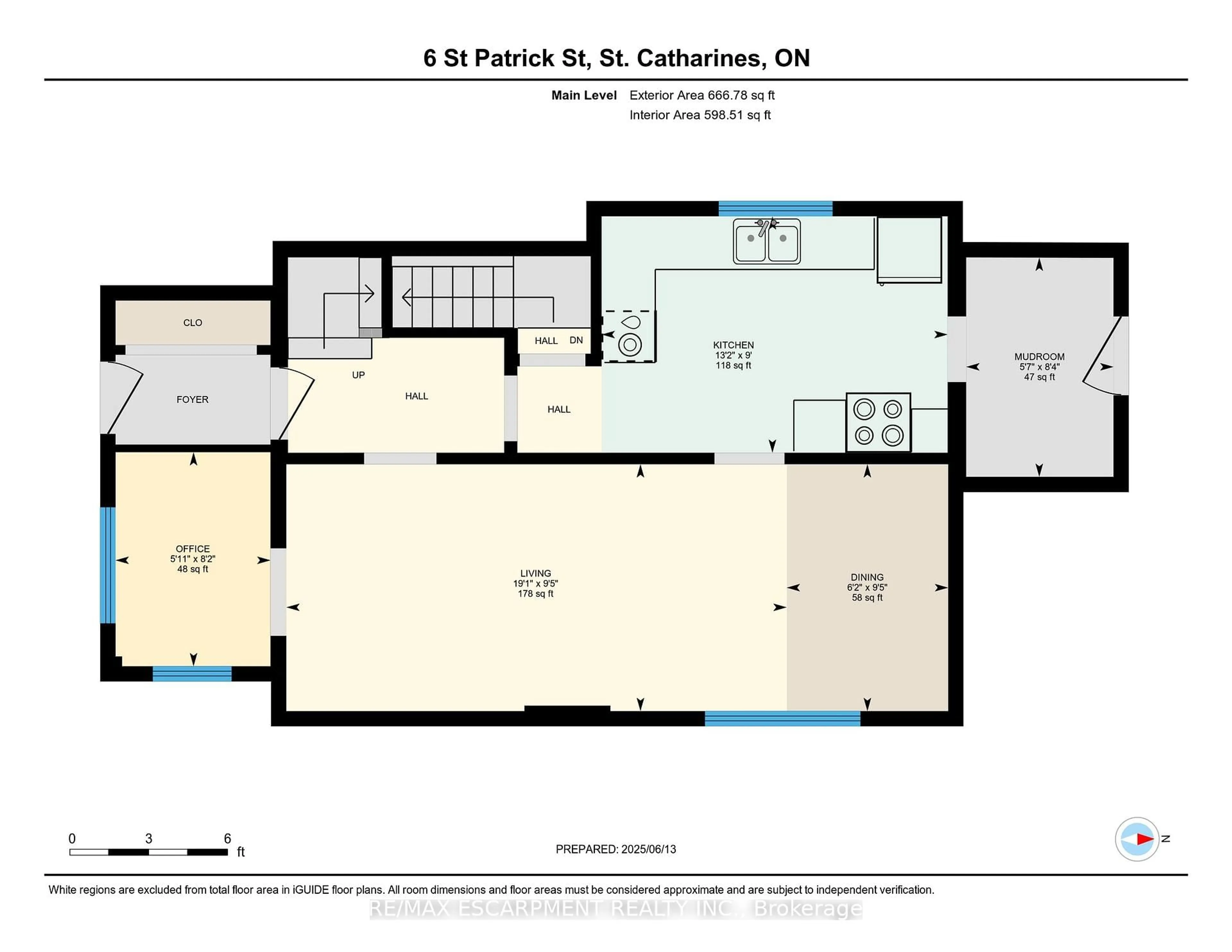 Floor plan for 6 St Patrick St, St. Catharines Ontario L2R 1J4