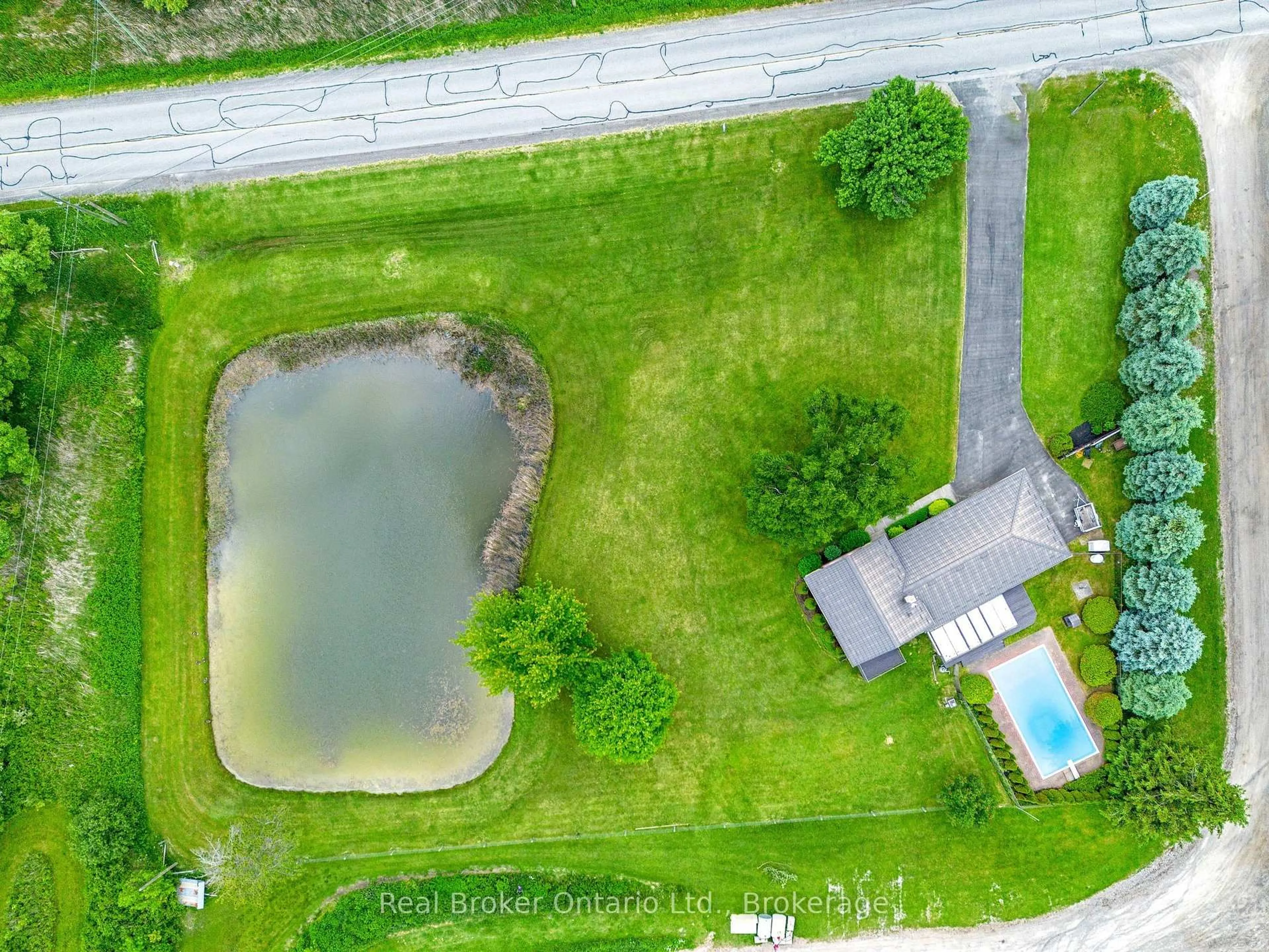 A pic from outside/outdoor area/front of a property/back of a property/a pic from drone, water/lake/river/ocean view for 9412 Sideroad 17, Erin Ontario N0B 1Z0