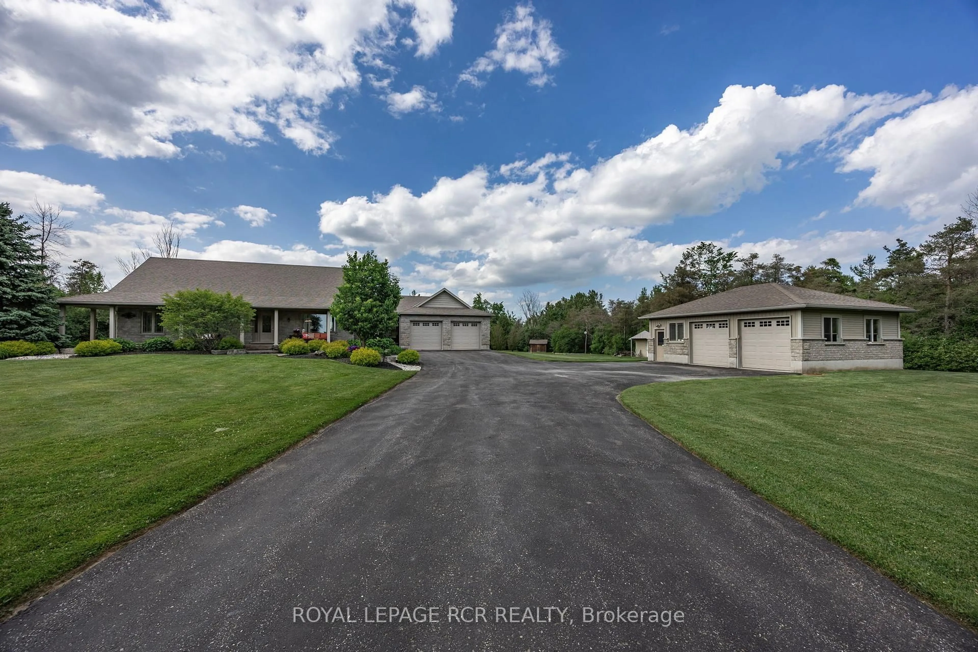 A pic from outside/outdoor area/front of a property/back of a property/a pic from drone, water/lake/river/ocean view for 245327 5th Sdrd, Amaranth Ontario L9W 0W9