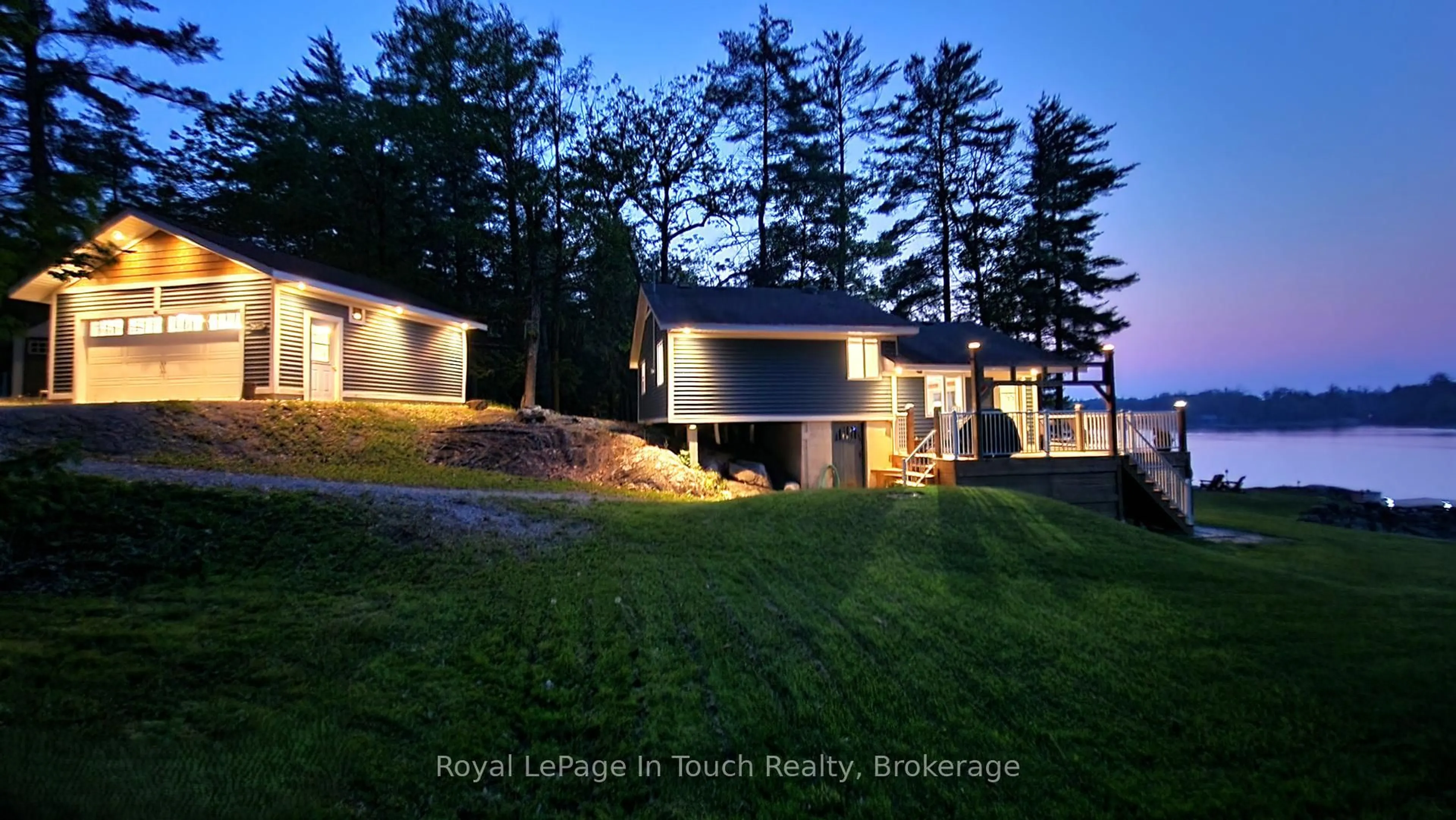 A pic from outside/outdoor area/front of a property/back of a property/a pic from drone, water/lake/river/ocean view for 198 Lavalley Way, Georgian Bay Ontario P0E 1E0