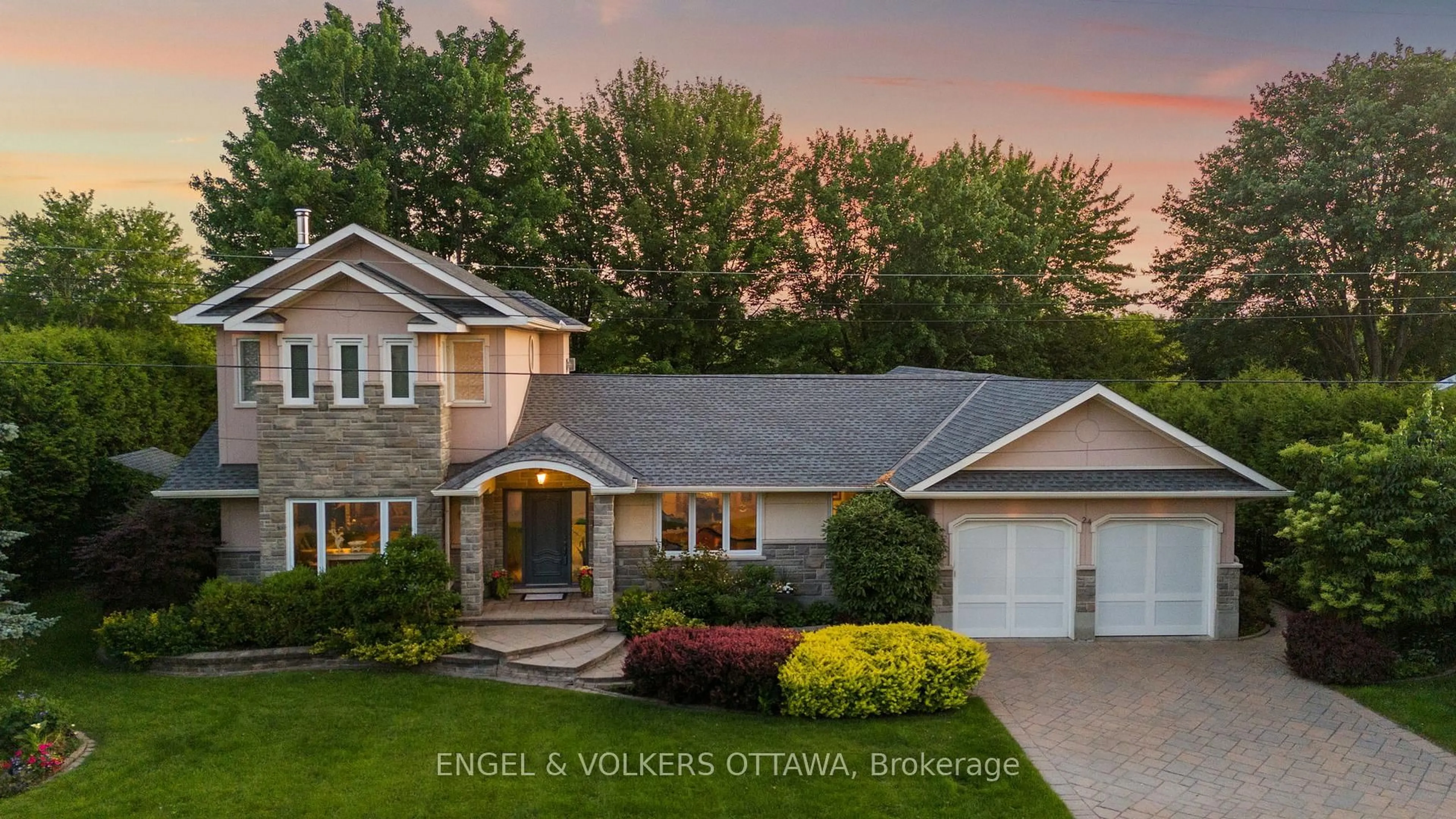 Home with vinyl exterior material, street for 24 Doris Ave, Ottawa Ontario K1T 3W8