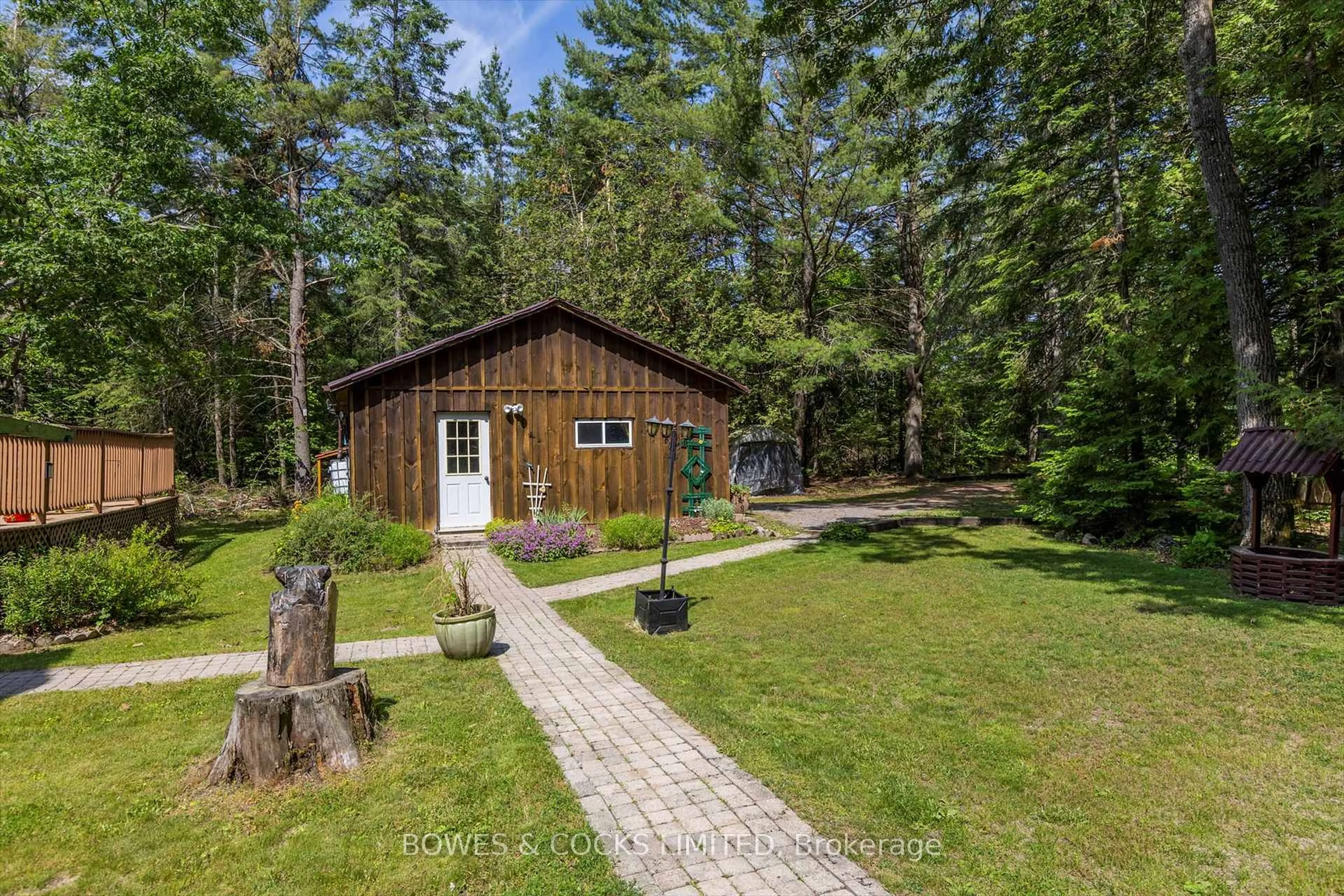 Patio, forest/trees view for 575 Golf Course Rd, Douro-Dummer Ontario K0L 2H0