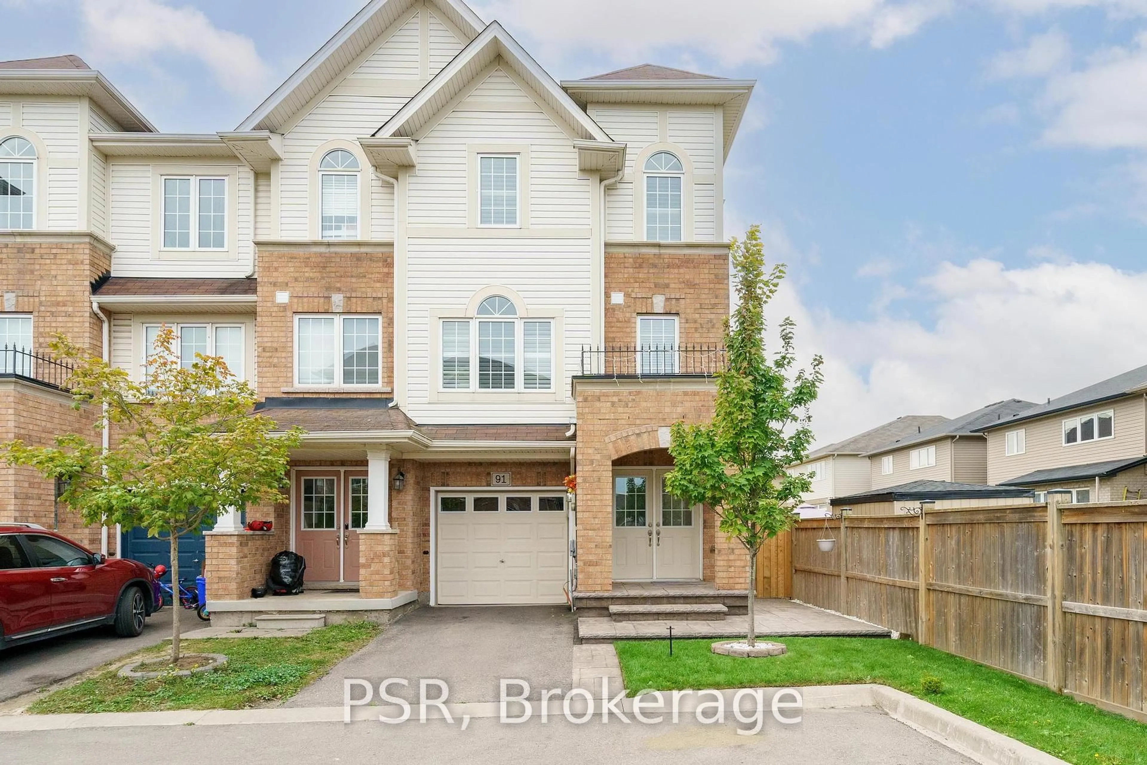 Home with brick exterior material, street for 91 Mayland Tr, Hamilton Ontario L8J 0G4