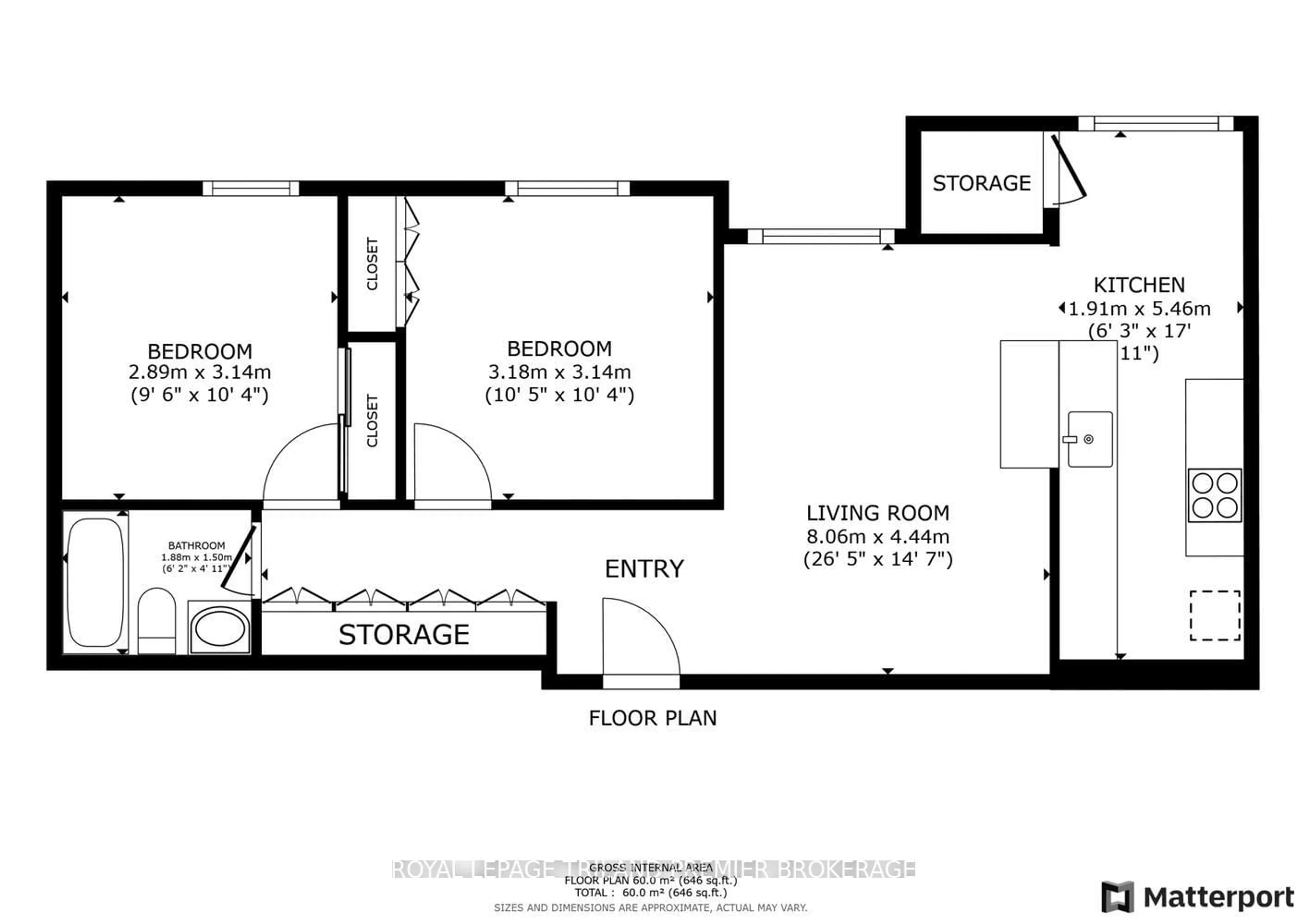 Floor plan for 1176 Hamilton Rd #109, London East Ontario N5W 1A9