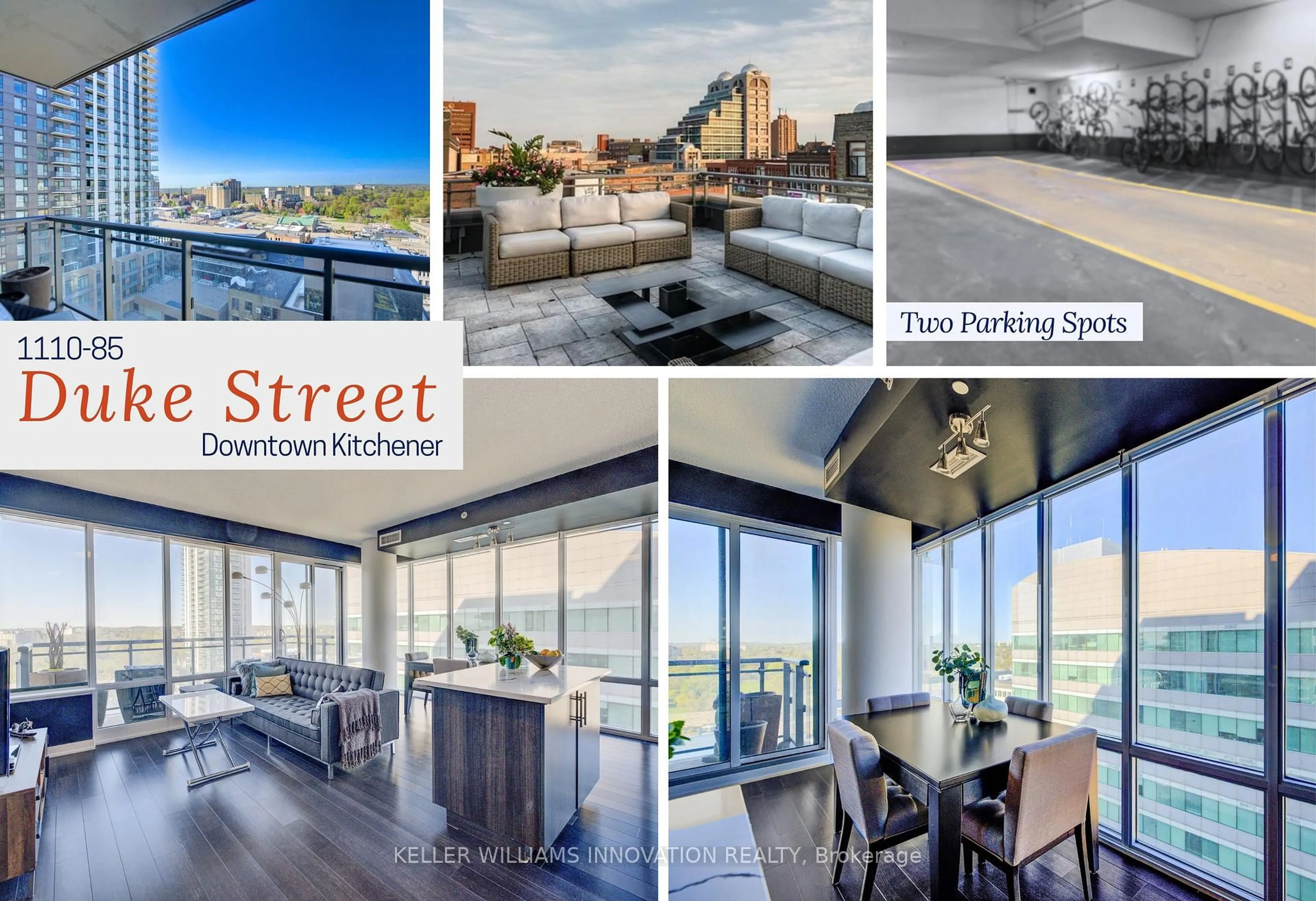 A pic from outside/outdoor area/front of a property/back of a property/a pic from drone, street for 85 Duke St #1110, Kitchener Ontario N2H 4Y7