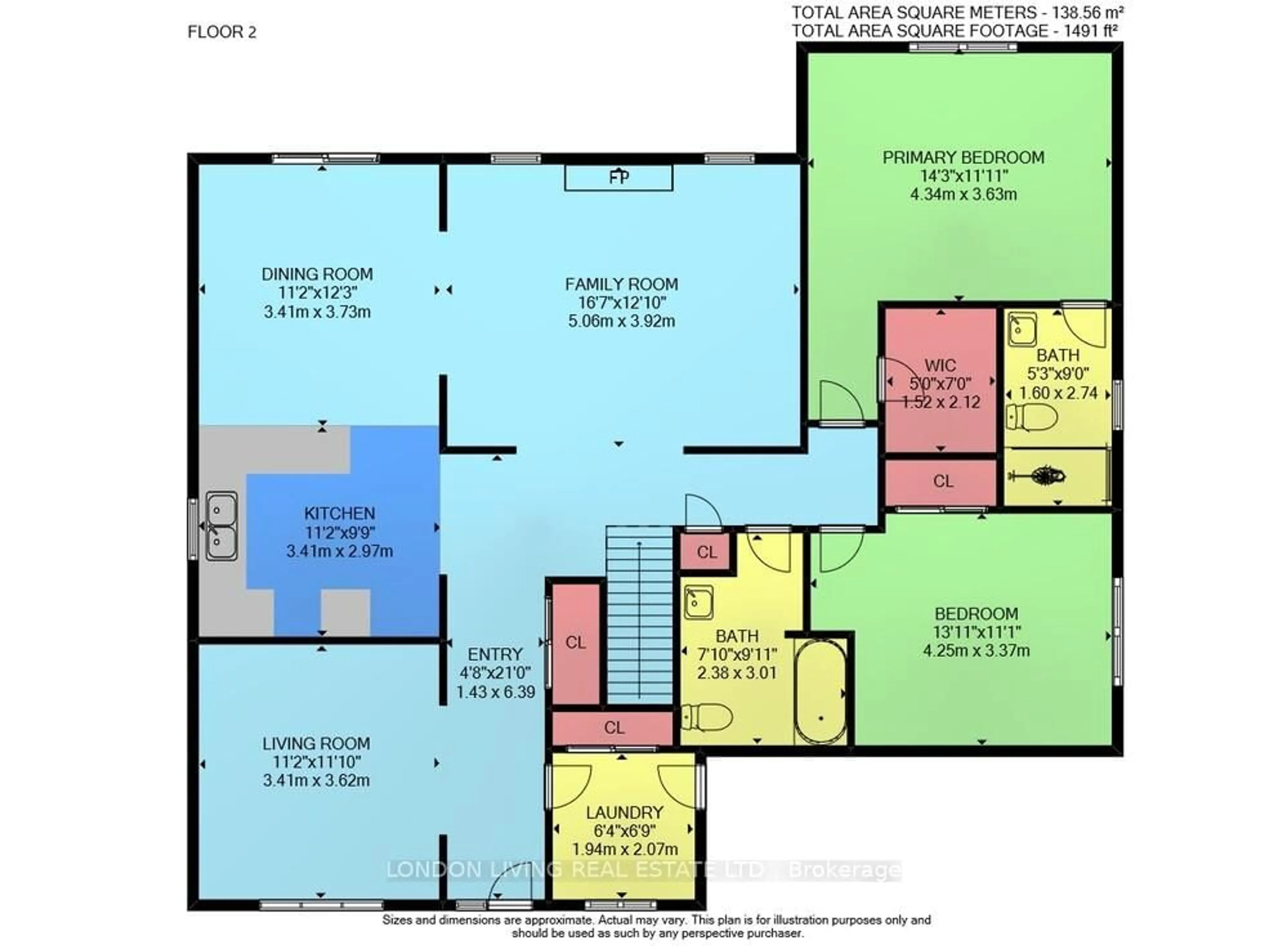 Floor plan for 1715 Milestone Rd, London North Ontario N5X 2G1