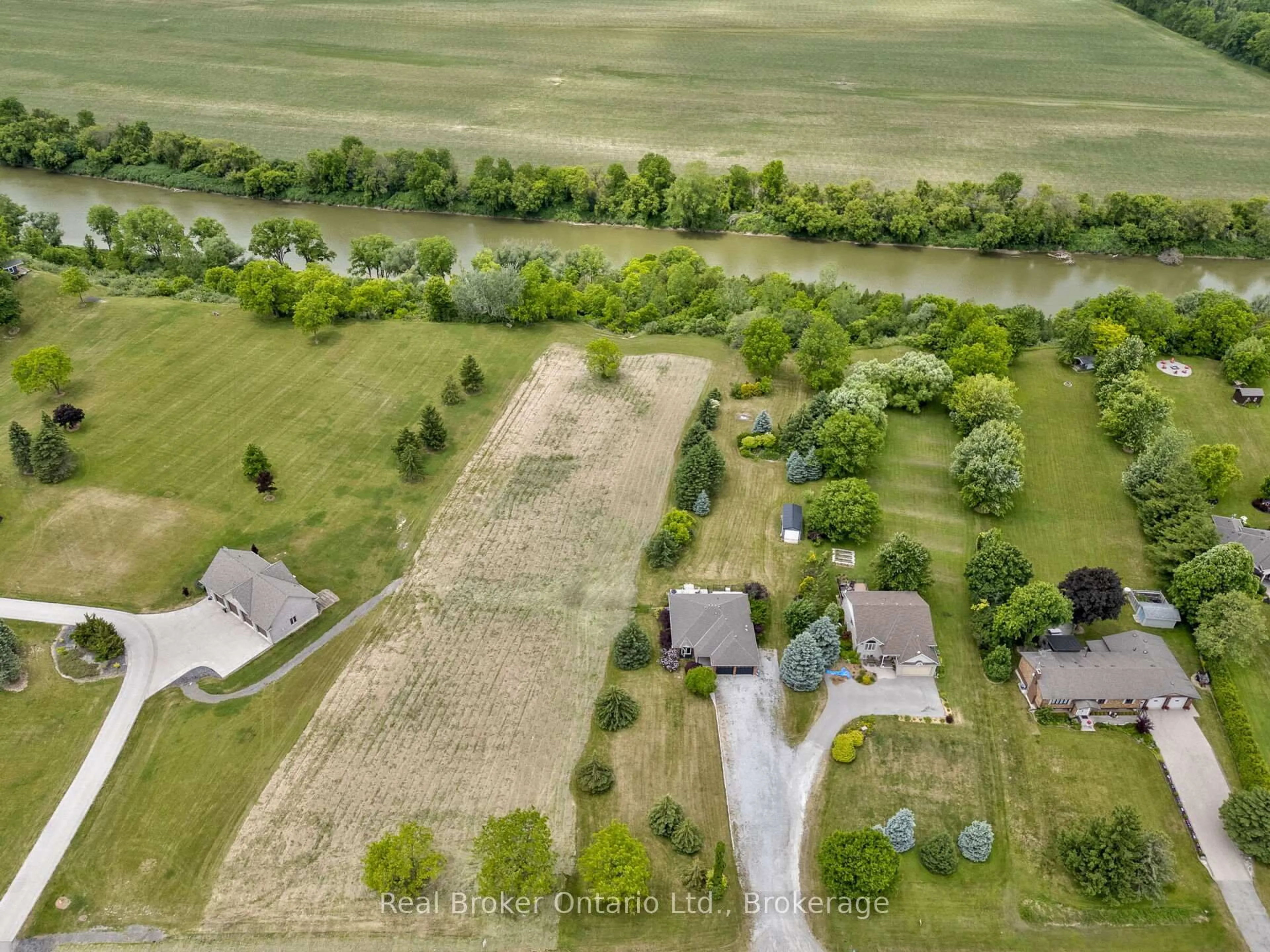 A pic from outside/outdoor area/front of a property/back of a property/a pic from drone, water/lake/river/ocean view for 307 Brant County 18 Rd, Brant Ontario N3T 5L9