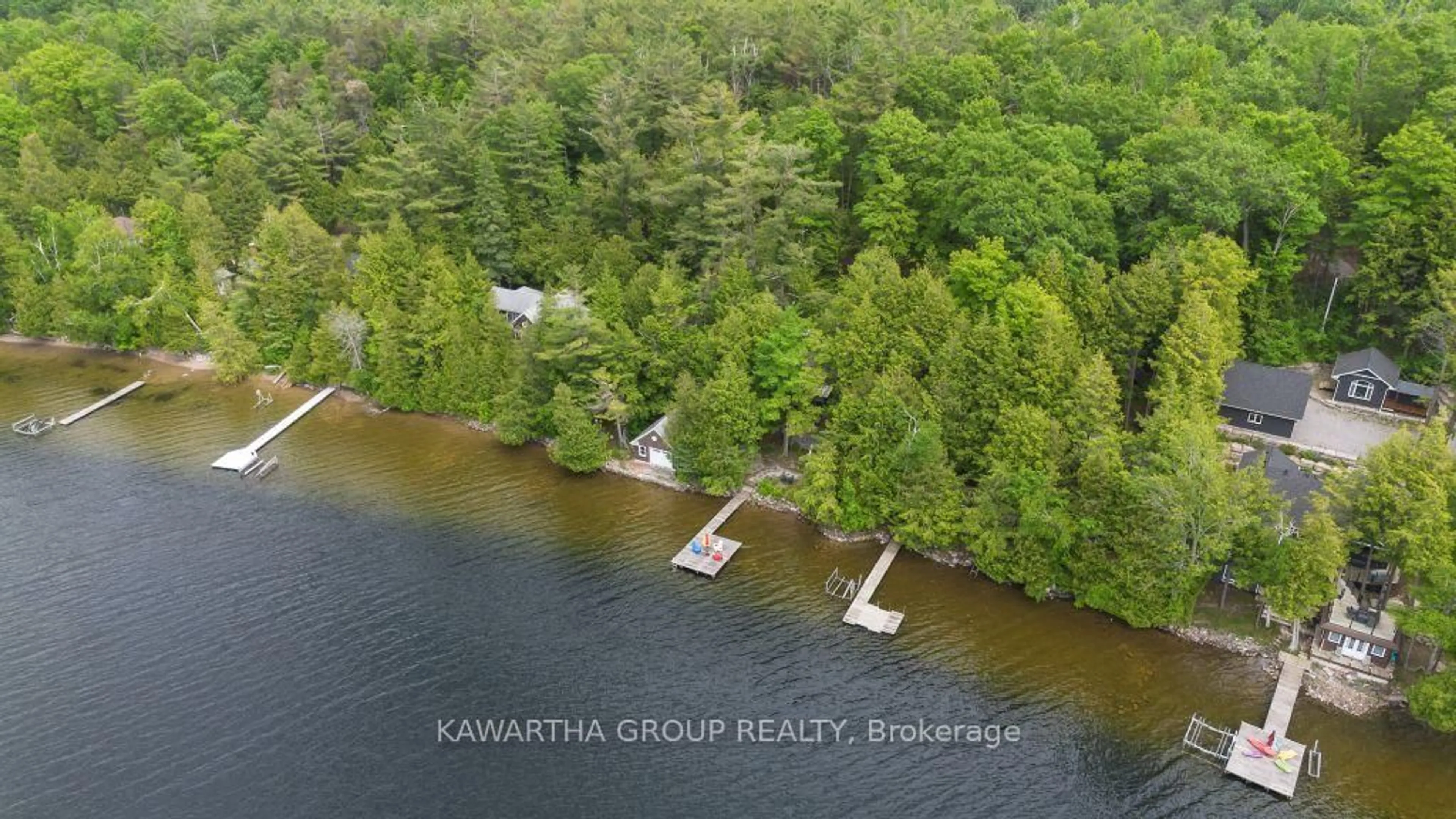 A pic from outside/outdoor area/front of a property/back of a property/a pic from drone, water/lake/river/ocean view for 20 Birch Glen Dr, Kawartha Lakes Ontario K0M 1C0