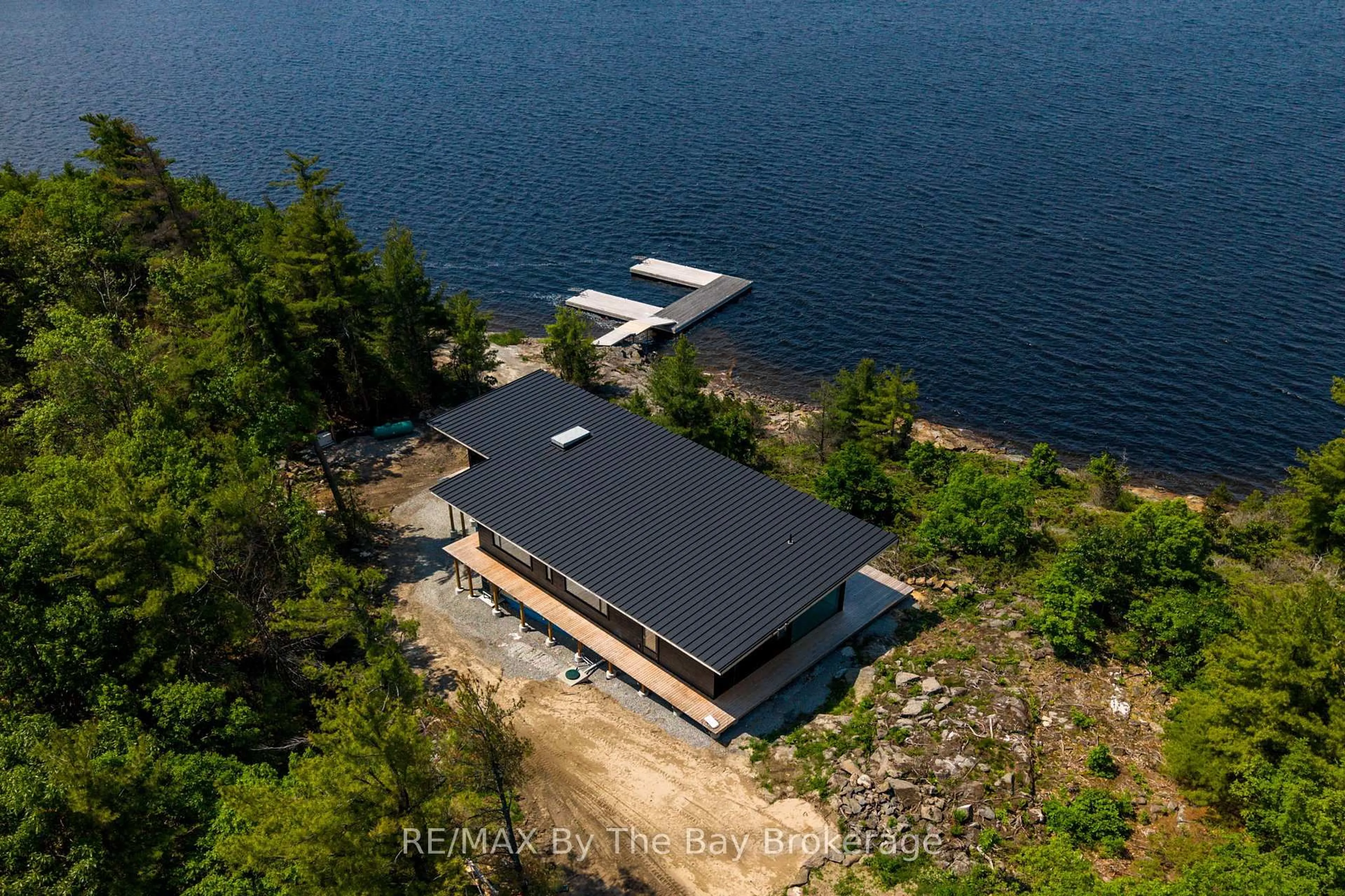 A pic from outside/outdoor area/front of a property/back of a property/a pic from drone, water/lake/river/ocean view for 11324 Island 1810/Bone Island, Georgian Bay Ontario L0K 1S0