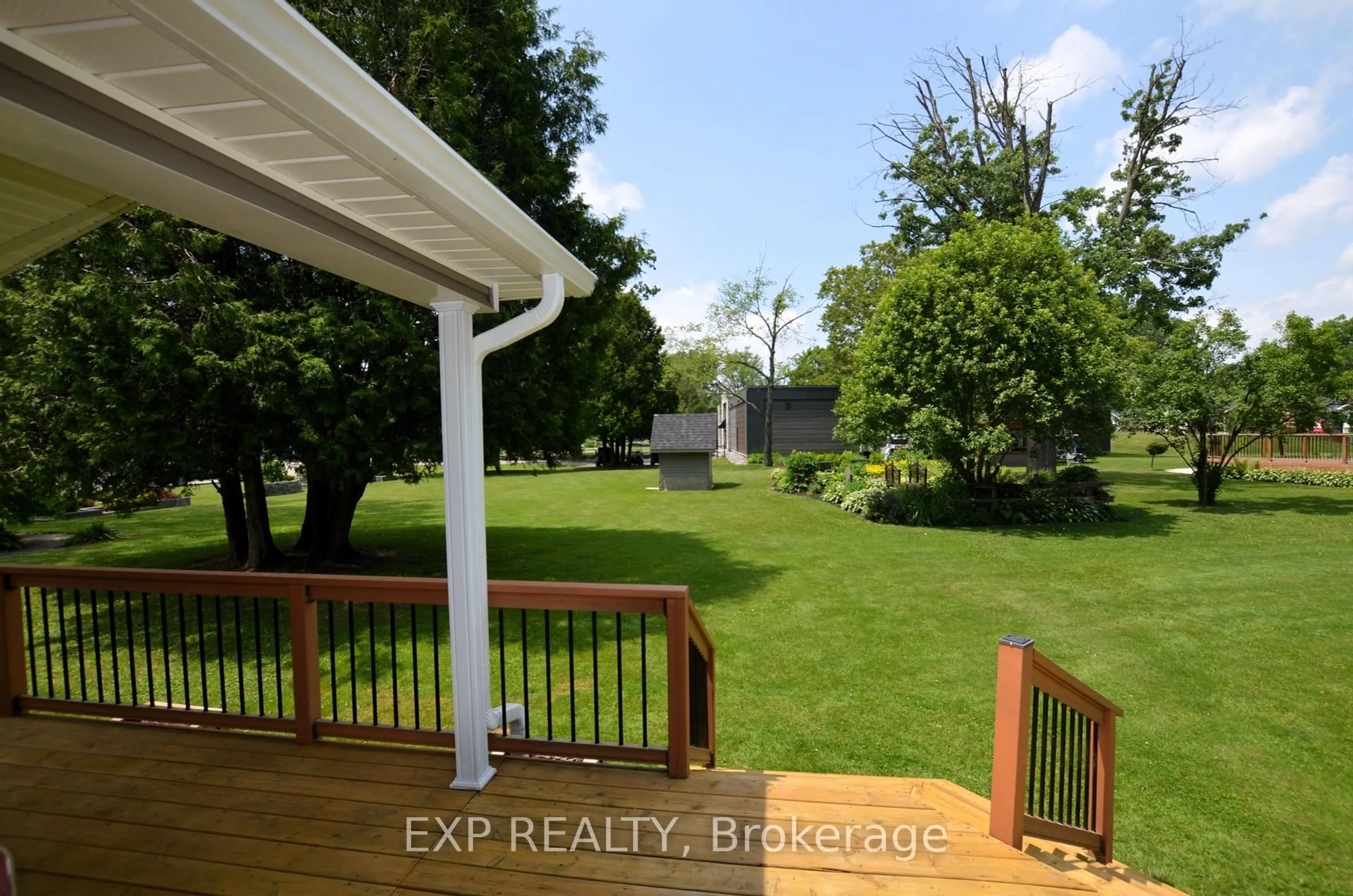 A pic from outside/outdoor area/front of a property/back of a property/a pic from drone, water/lake/river/ocean view for 22790 Amiens Rd #46, Middlesex Centre Ontario N0L 1R0