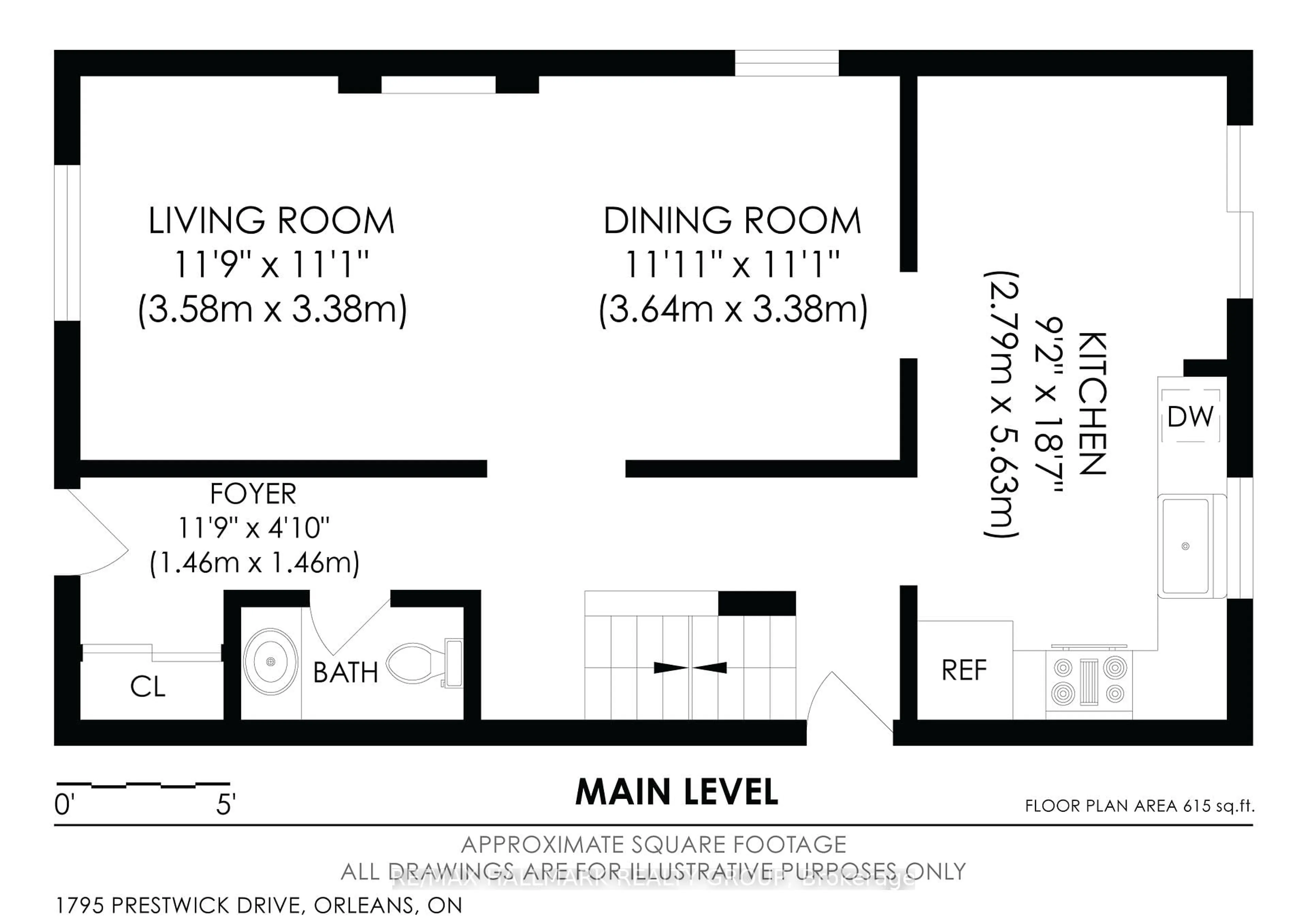 Floor plan for 1795 Prestwick Dr, Ottawa Ontario K1E 2R7