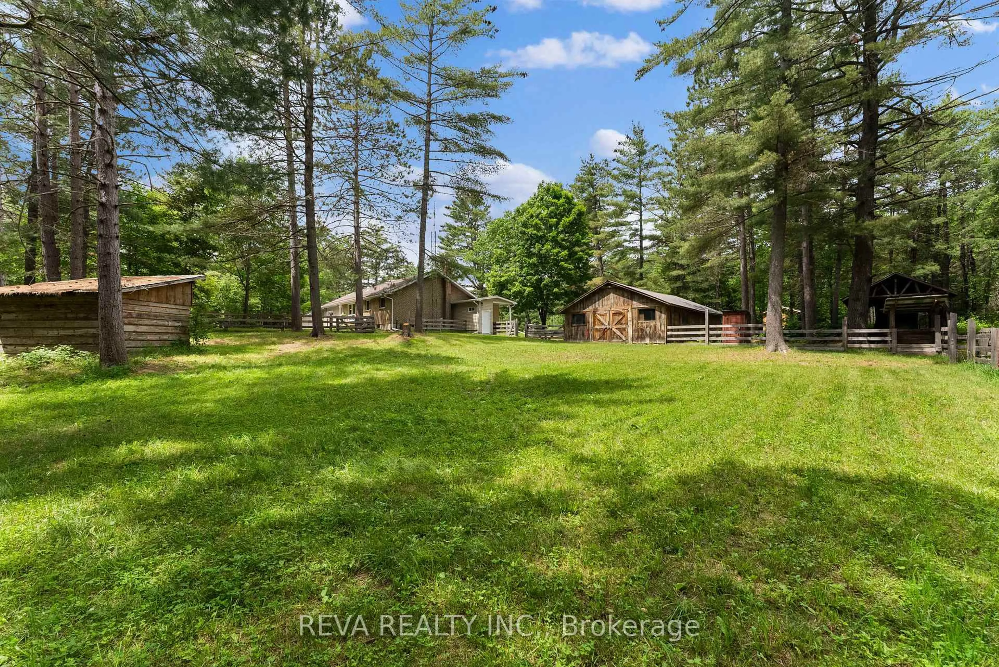A pic from outside/outdoor area/front of a property/back of a property/a pic from drone, forest/trees view for 32 Papineau Lake Rd, Maple Leaf Ontario K0L 2R0