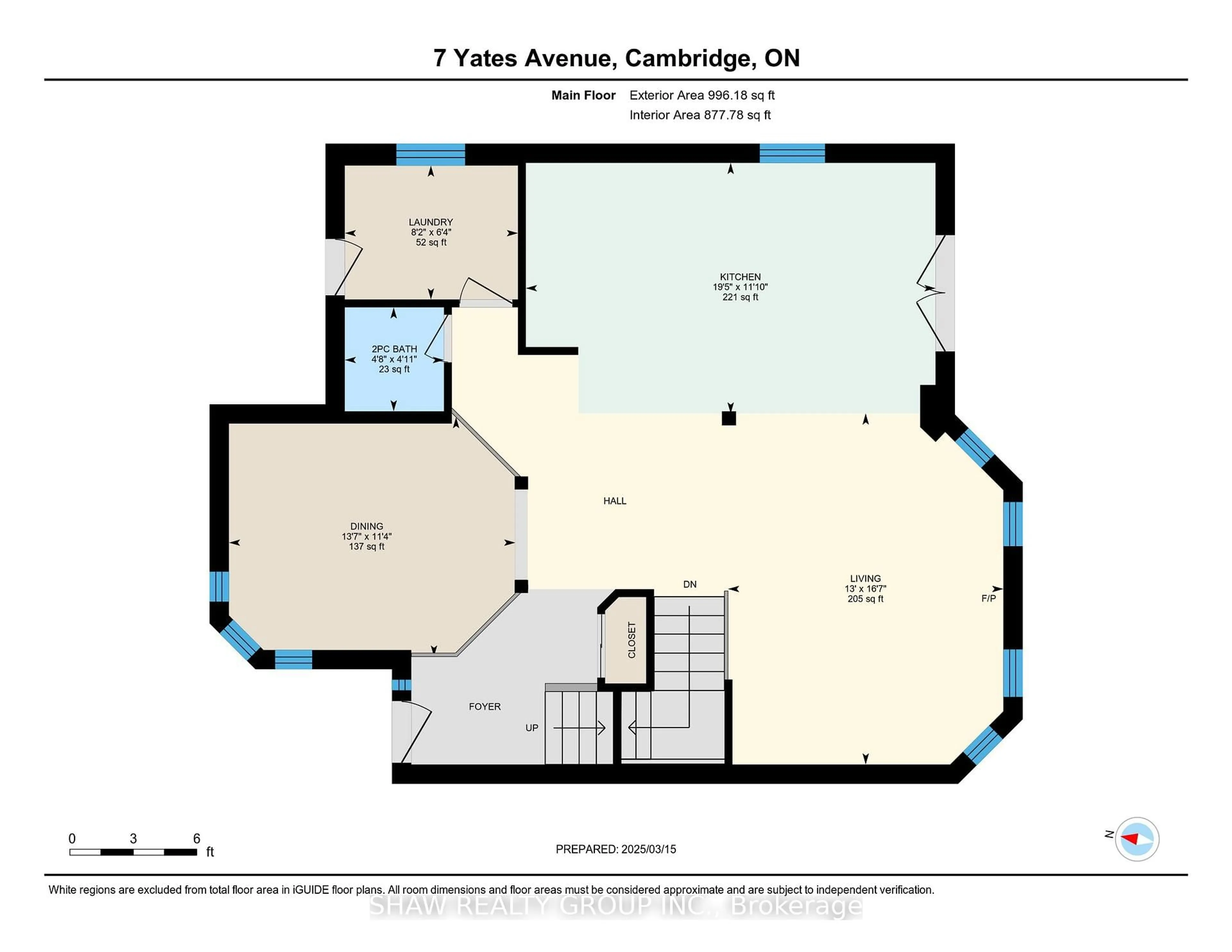 Floor plan for 7 Yates Ave, Cambridge Ontario N1P 0A3