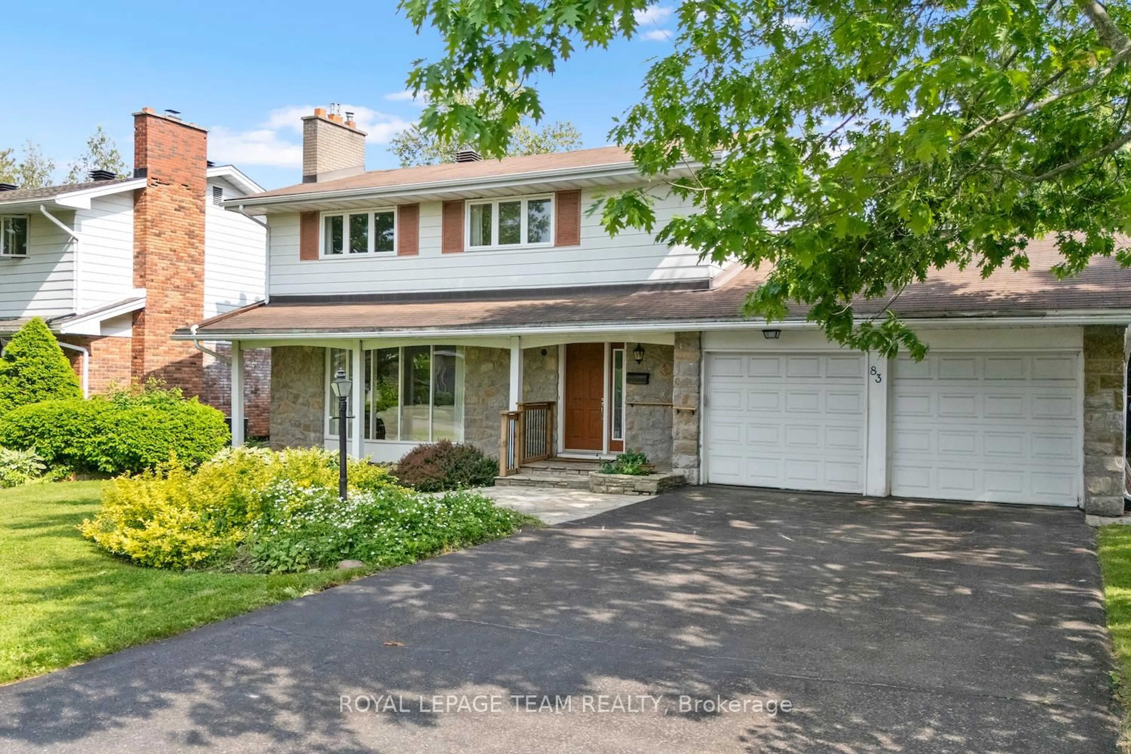 Home with brick exterior material, street for 83 Ridgefield Cres, Ottawa Ontario K2H 6T1