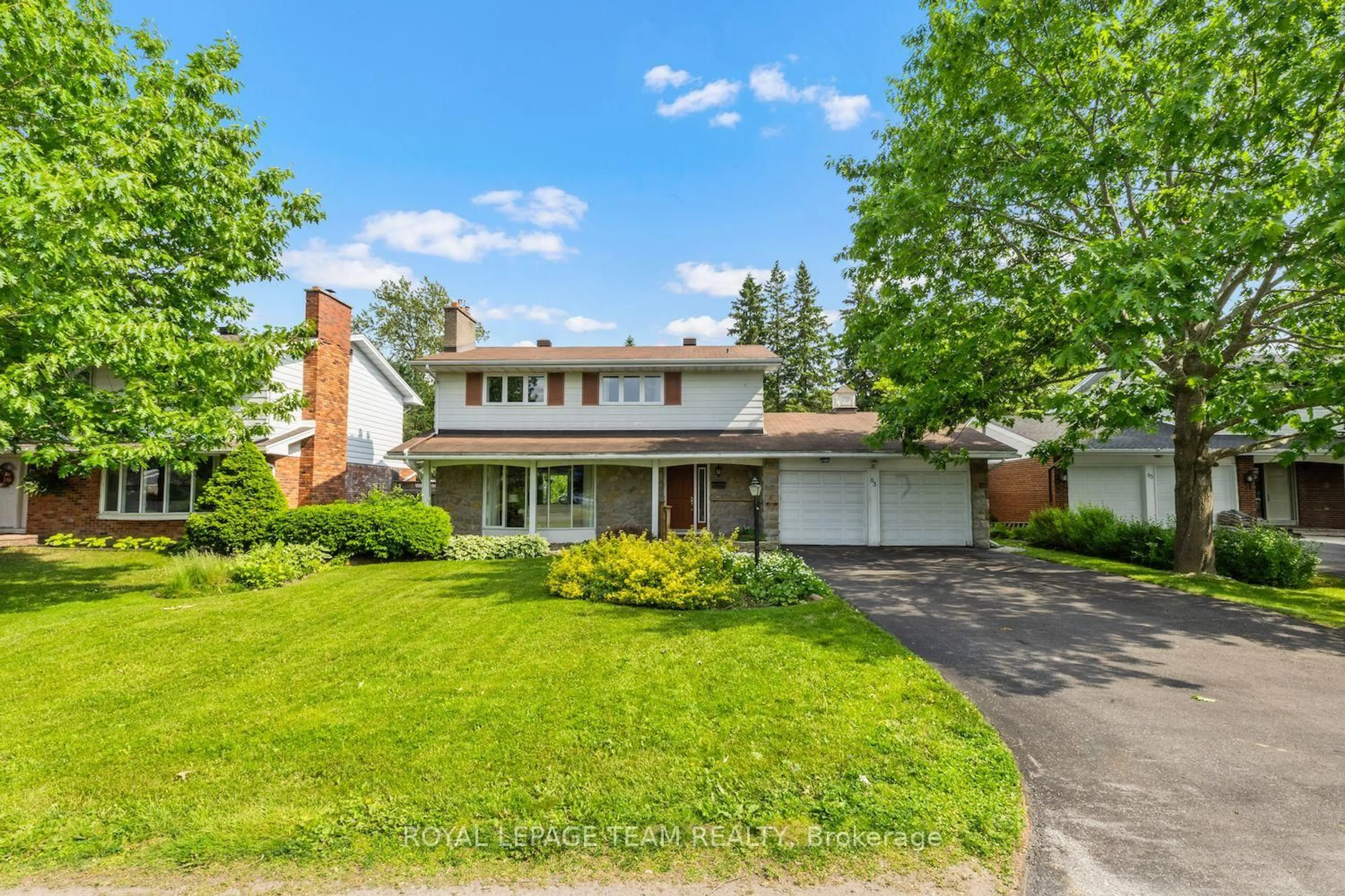 Home with brick exterior material, street for 83 Ridgefield Cres, Ottawa Ontario K2H 6T1