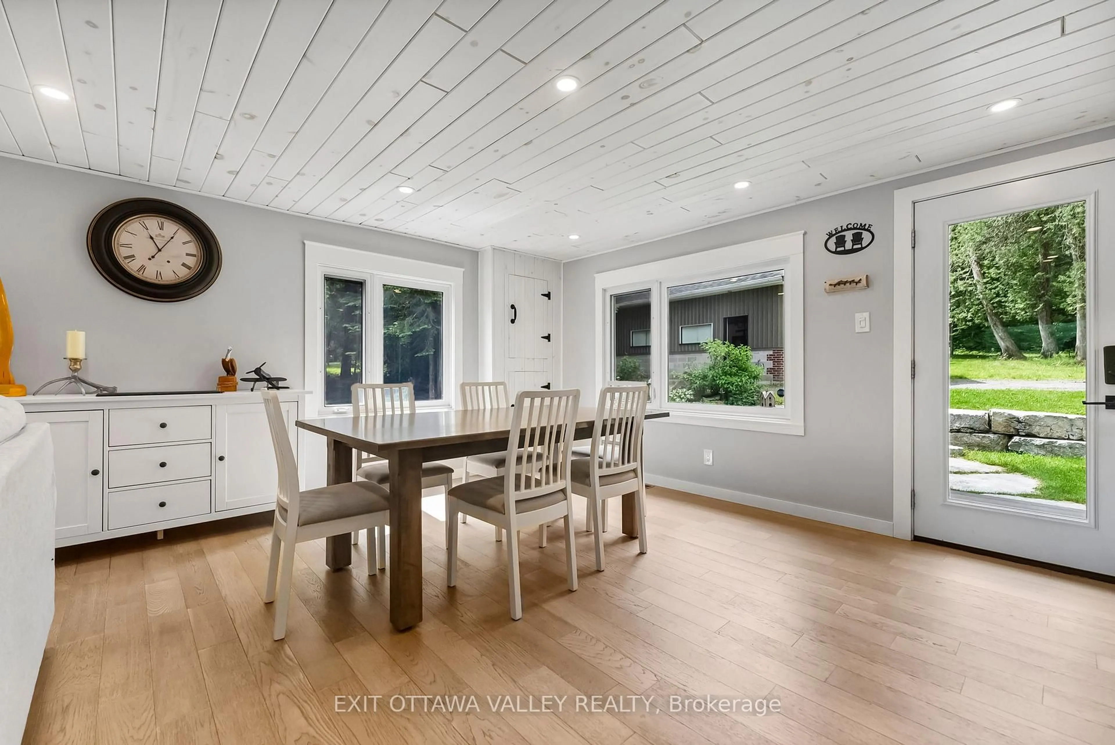Open concept kitchen, wood/laminate floor for 1478 Kamaniskeg Lk Rd, Combermere Ontario K0J 1L0