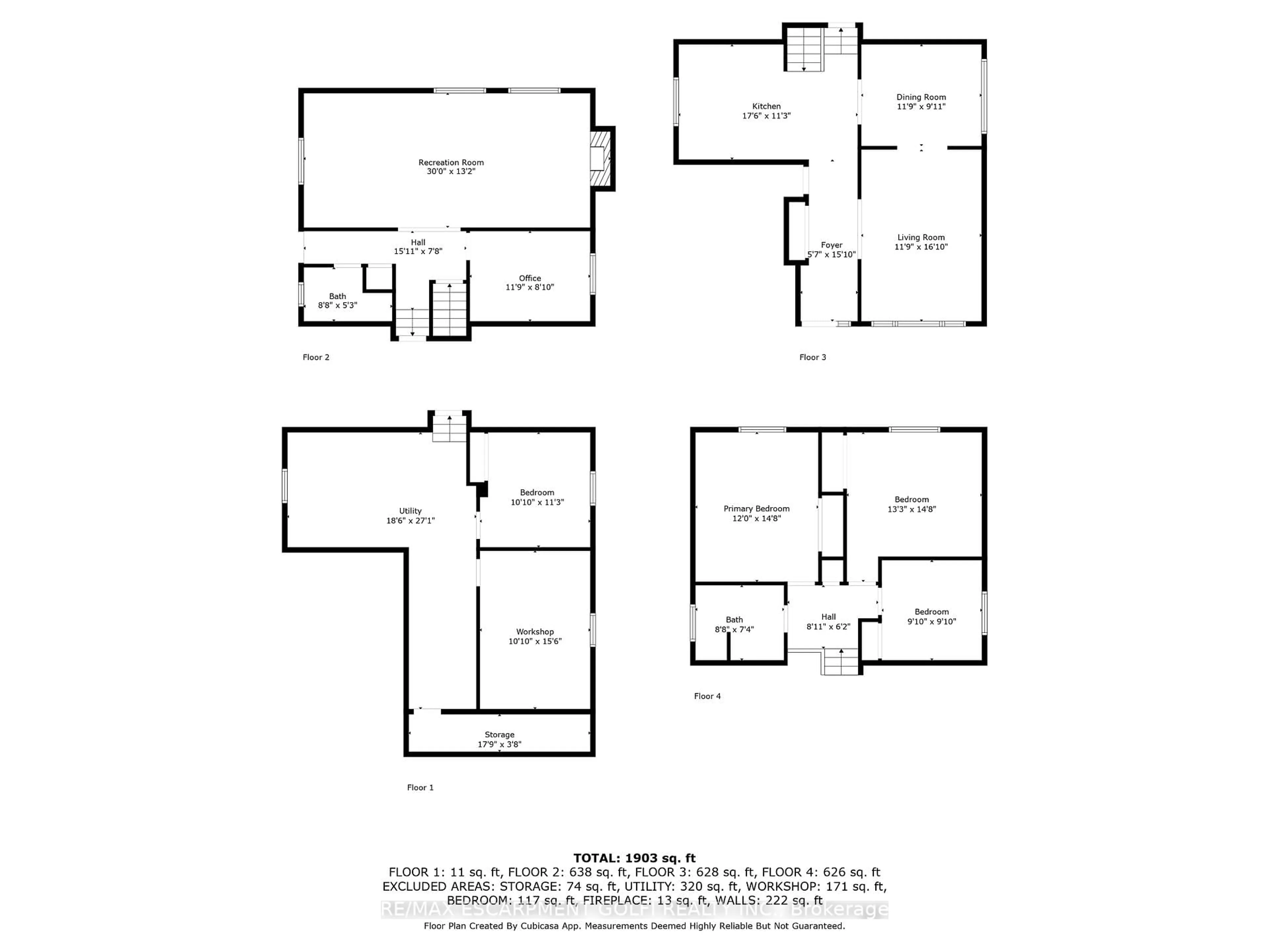 Floor plan for 133 East 8th St, Hamilton Ontario L9A 4Y7