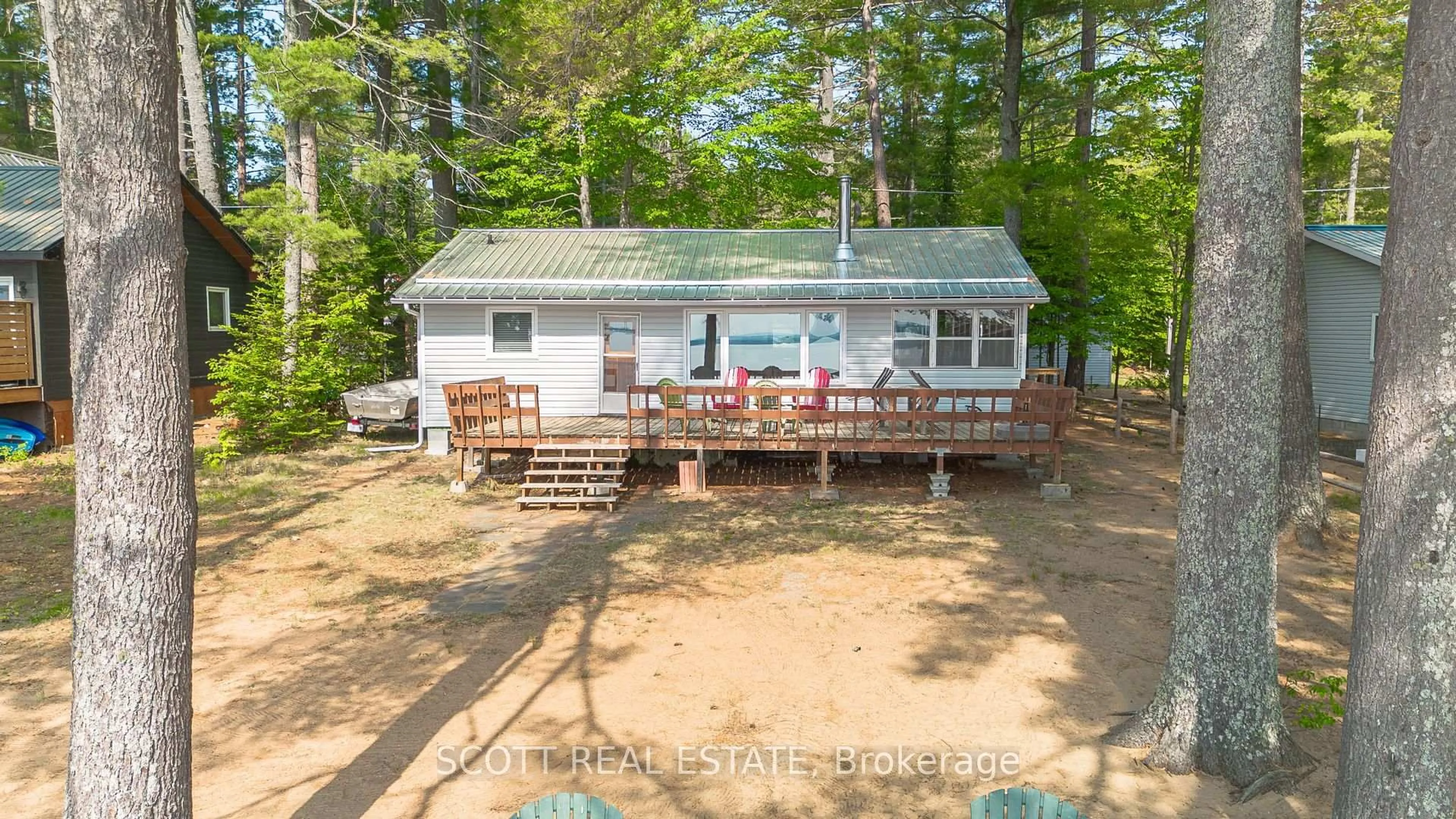 A pic from outside/outdoor area/front of a property/back of a property/a pic from drone, water/lake/river/ocean view for 84 Eno Rd, Killaloe Ontario K0J 2A0