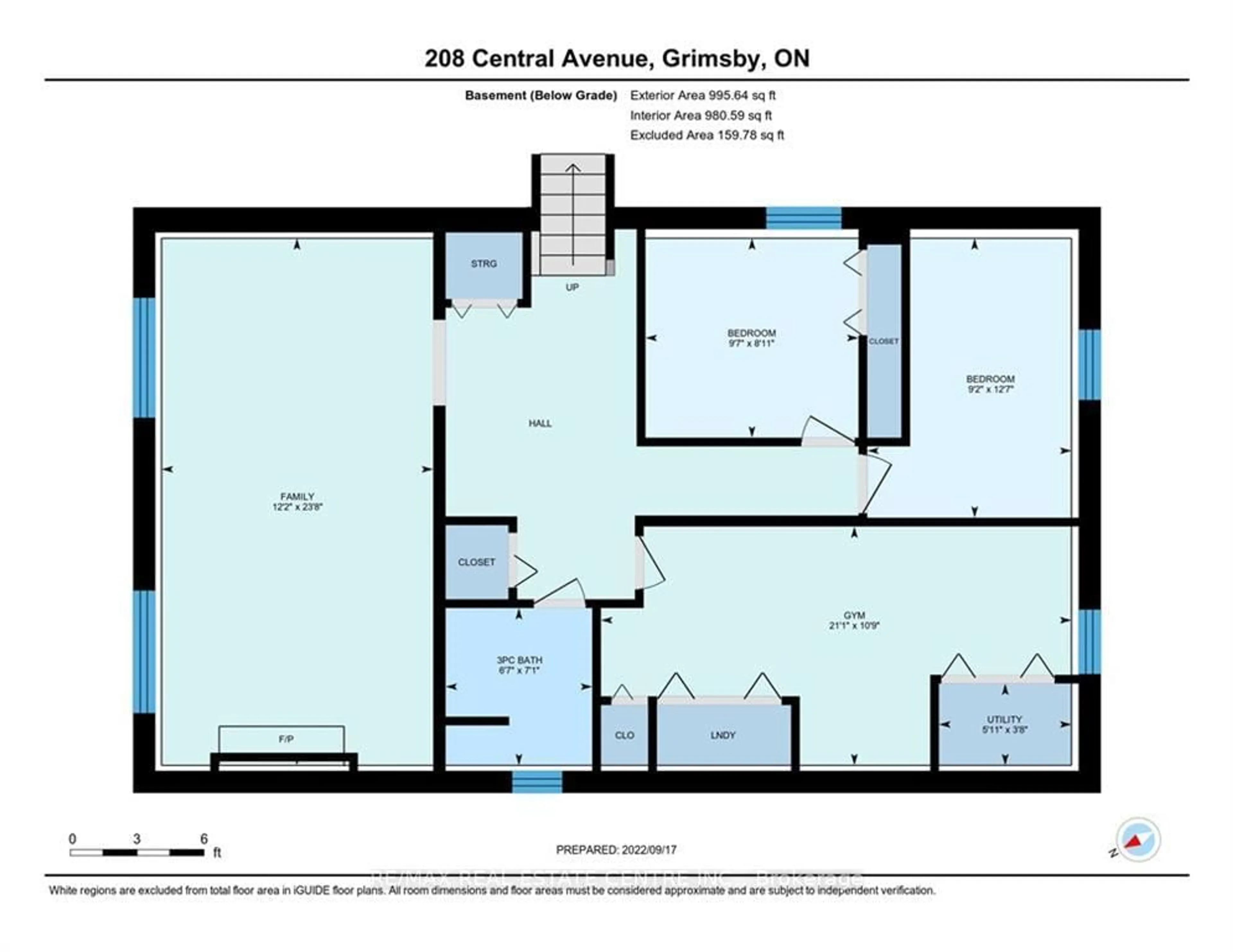 Floor plan for 208 Central Ave, Grimsby Ontario L3M 1X9