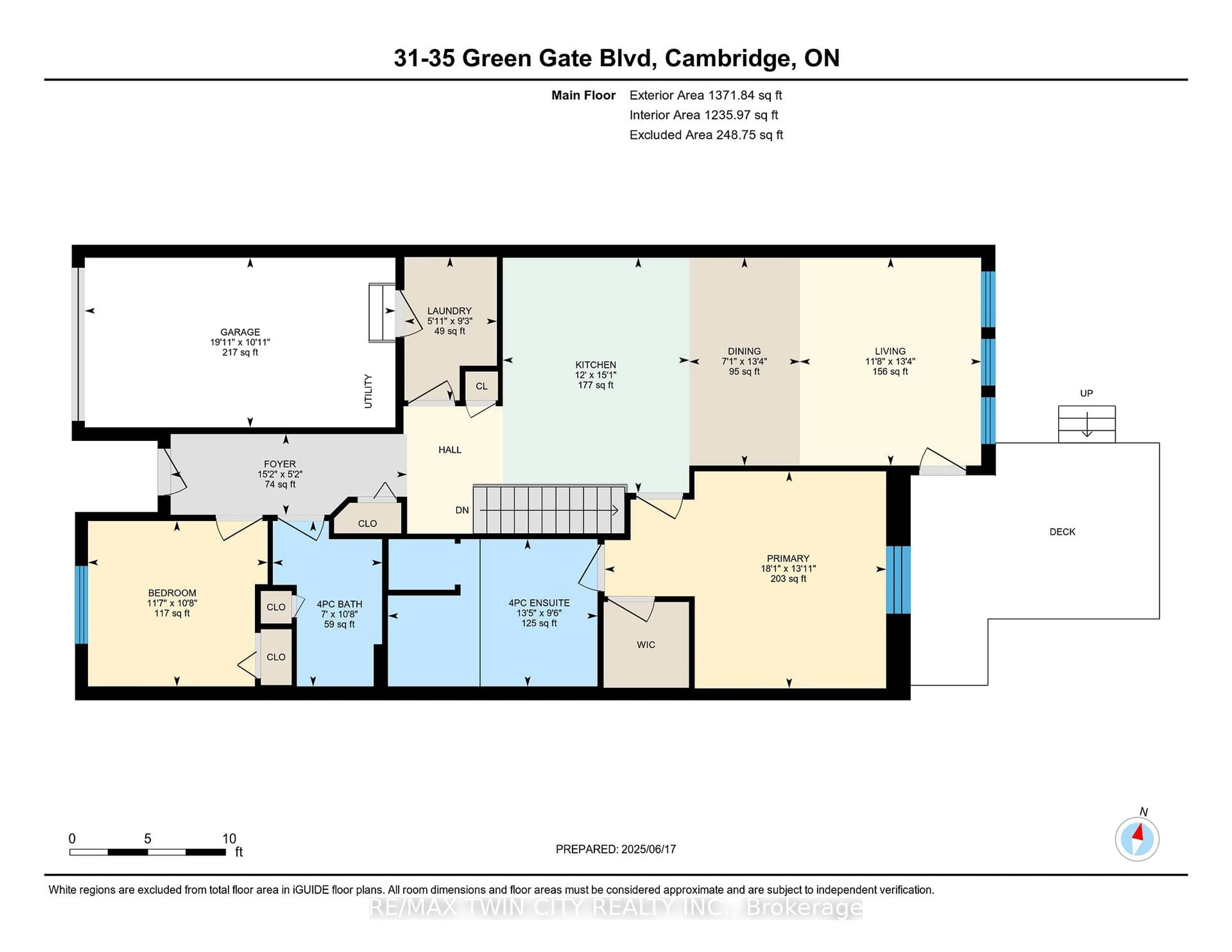 Floor plan for 35 Green Gate Blvd #31, Cambridge Ontario N1T 0A3