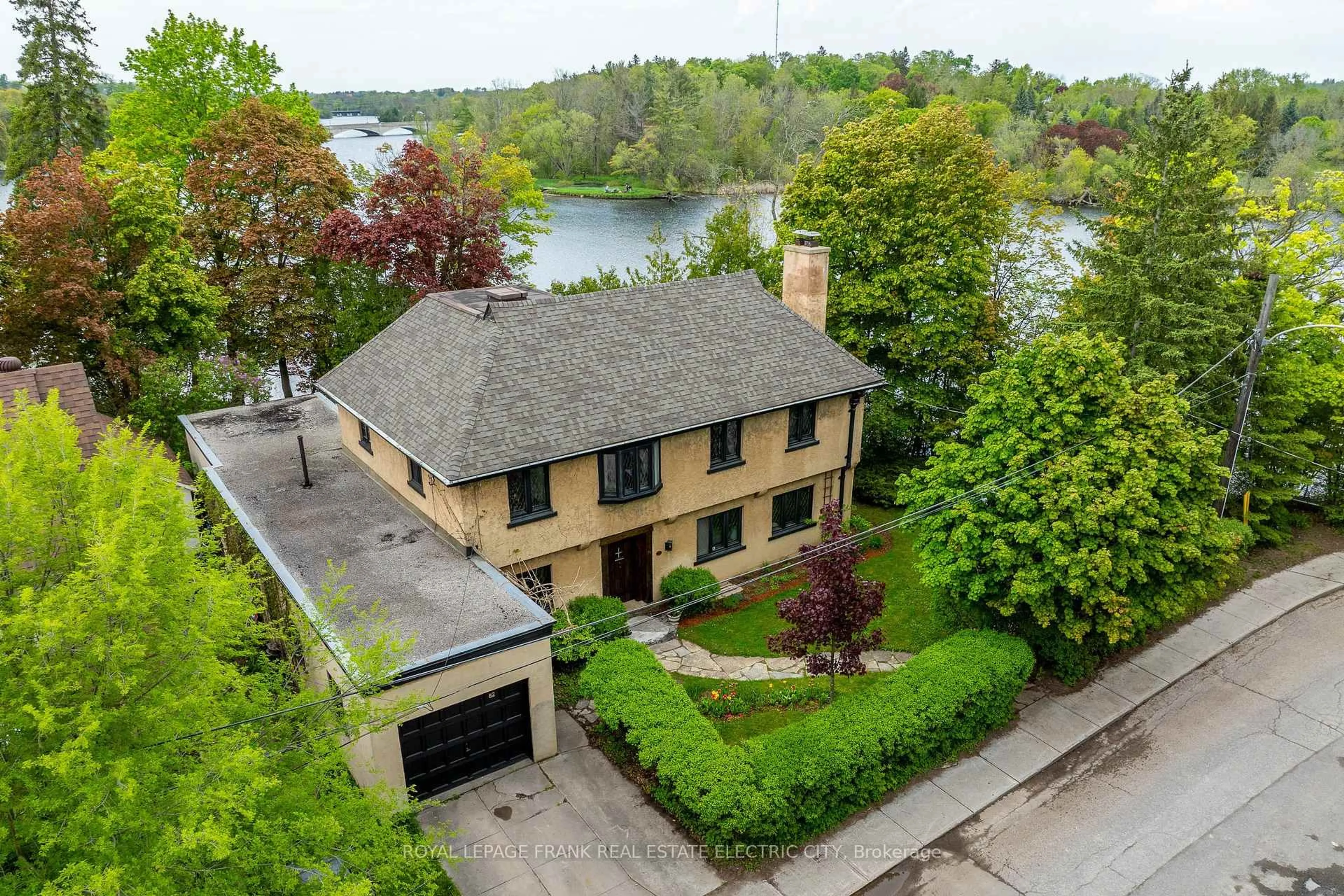 A pic from outside/outdoor area/front of a property/back of a property/a pic from drone, water/lake/river/ocean view for 82 Dublin St, Peterborough Central Ontario K9H 3A9