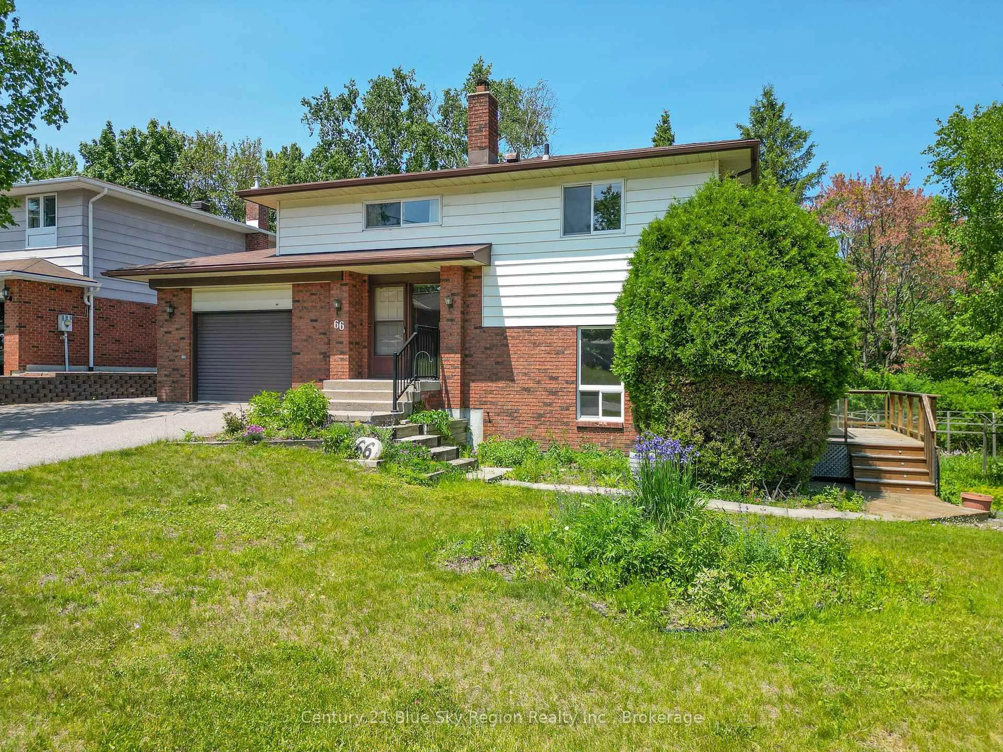 Home with brick exterior material, street for 66 Sable Cres, North Bay Ontario P1A 3X7