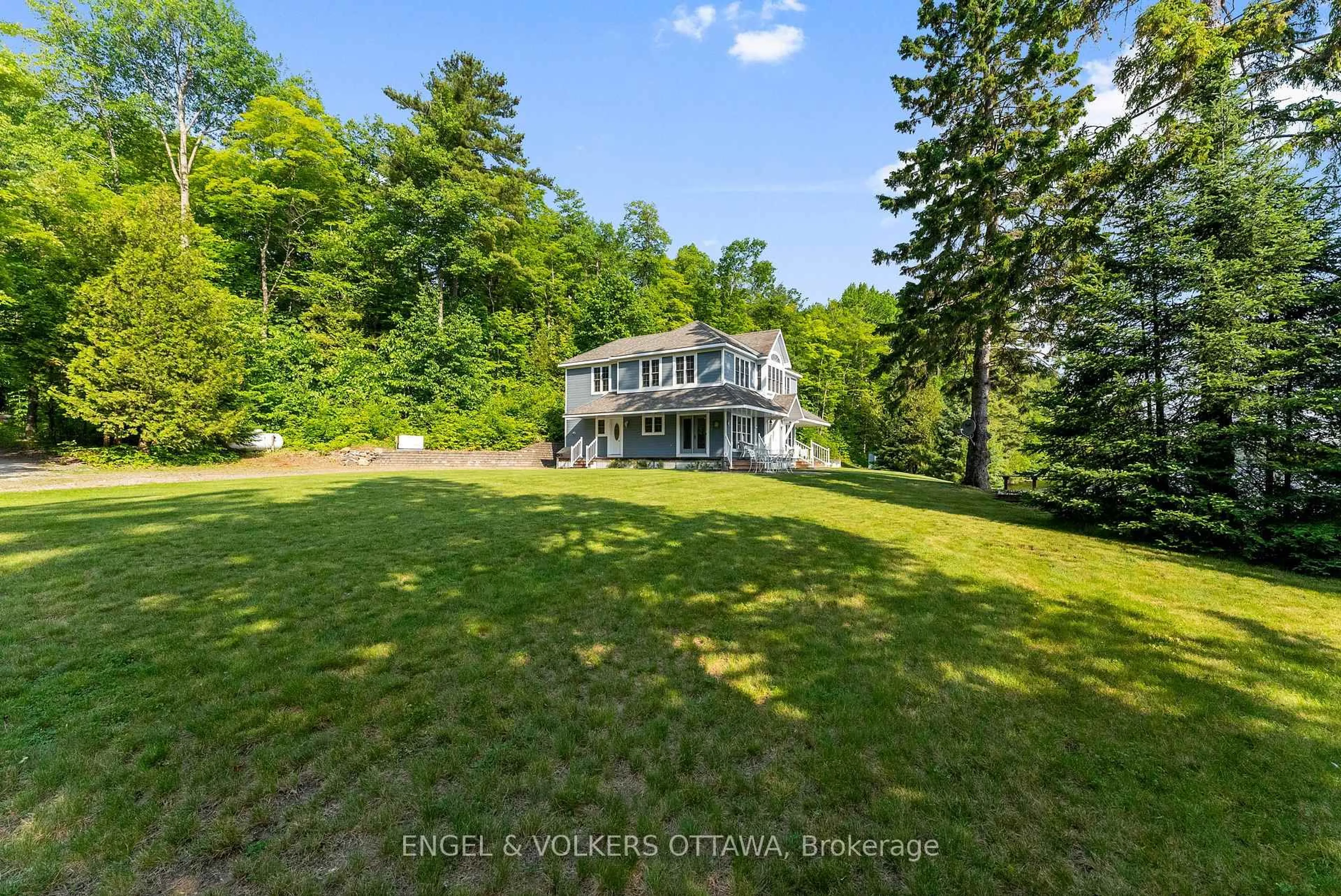 A pic from outside/outdoor area/front of a property/back of a property/a pic from drone, water/lake/river/ocean view for 541 Morglan Lane, Calabogie Ontario K0J 1H0