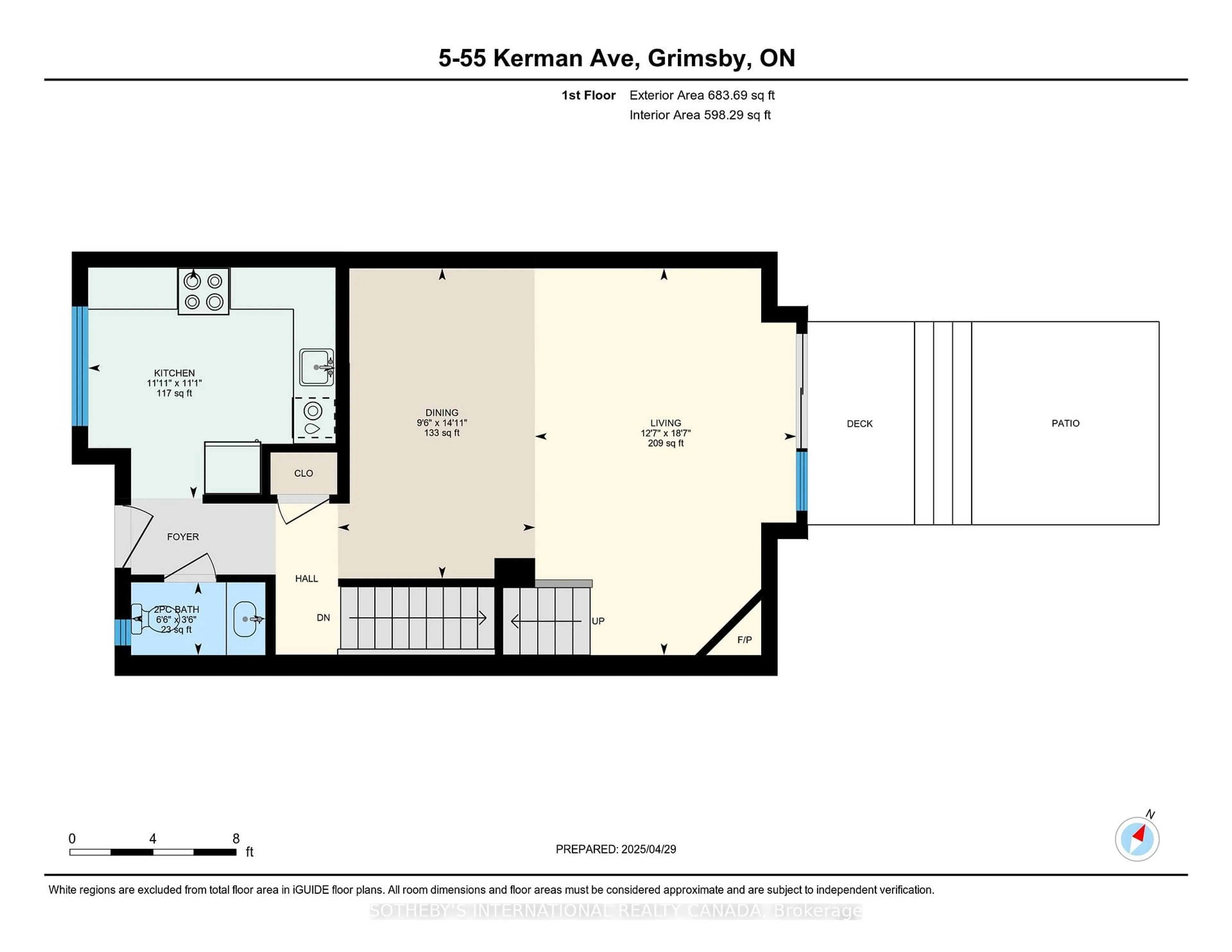 Floor plan for 55 Kerman Ave #5, Grimsby Ontario L3M 5G2