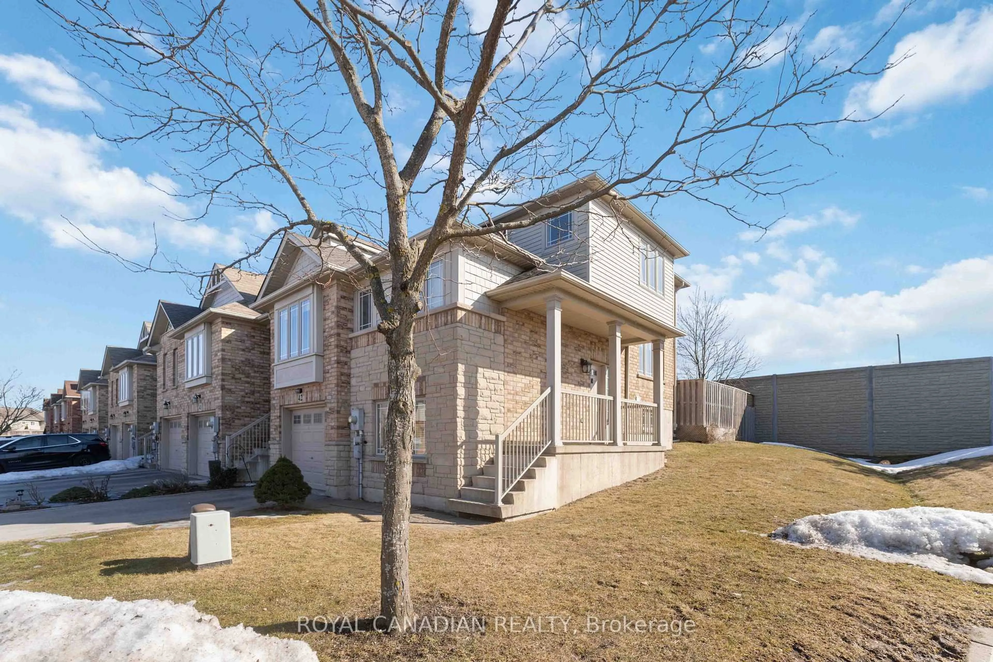 A pic from outside/outdoor area/front of a property/back of a property/a pic from drone, street for 242 UPPER MOUNT ALBION Rd #42, Hamilton Ontario L8J 0B1