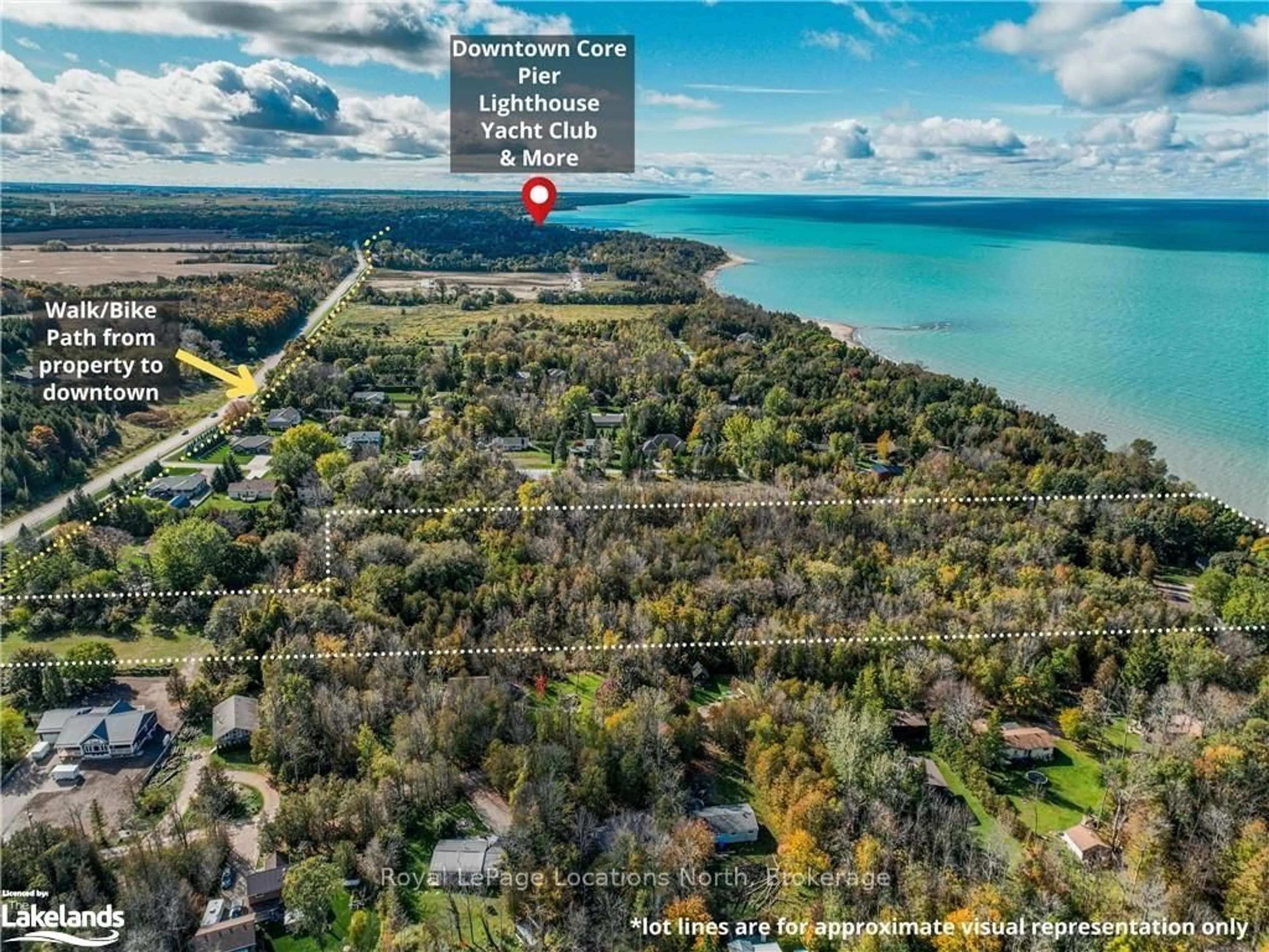 A pic from outside/outdoor area/front of a property/back of a property/a pic from drone, water/lake/river/ocean view for 229 Bruce 23 Rd, Kincardine Ontario N2Z 2X6