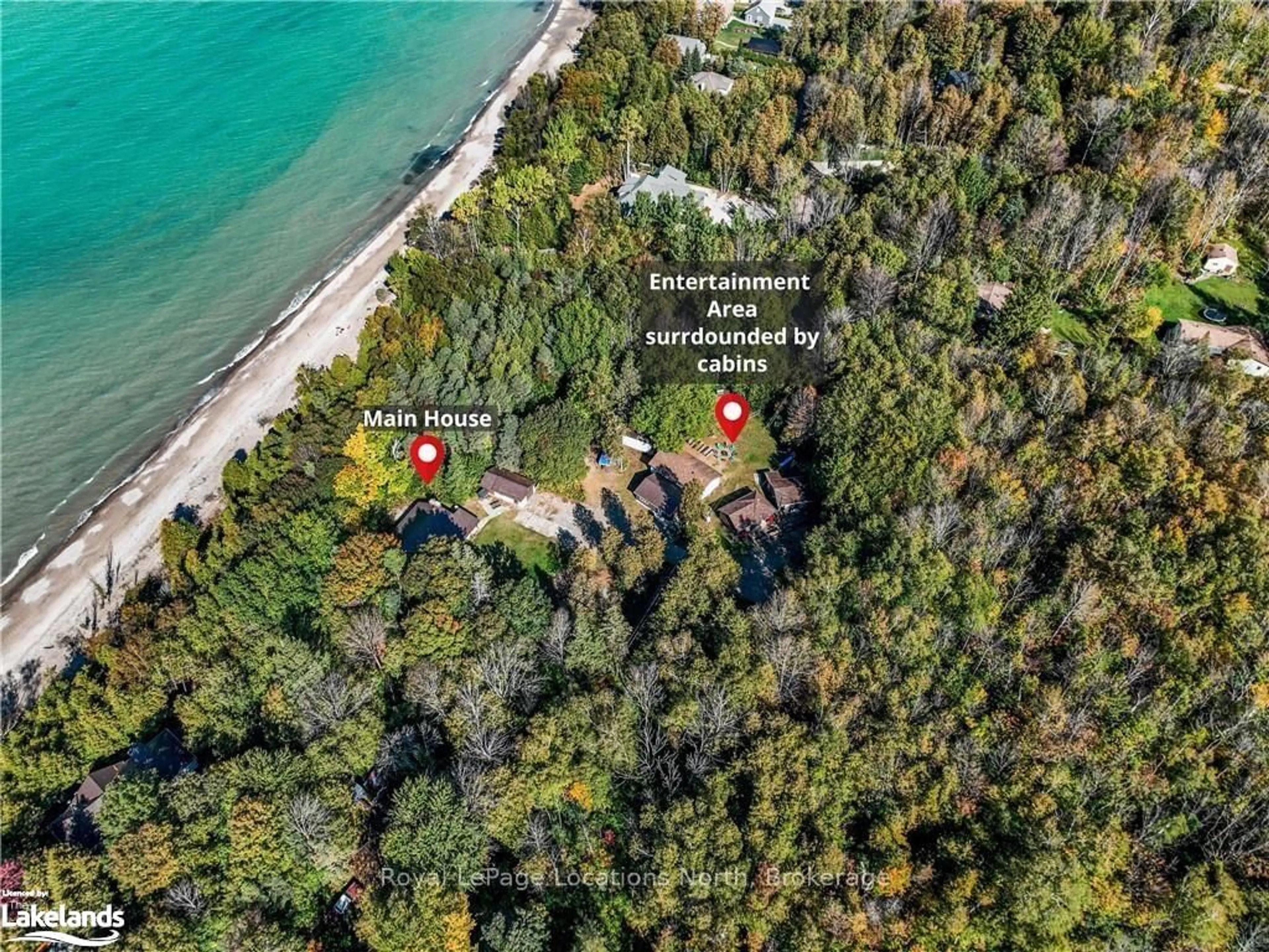 A pic from outside/outdoor area/front of a property/back of a property/a pic from drone, water/lake/river/ocean view for 229 Bruce 23 Rd, Kincardine Ontario N2Z 2X6