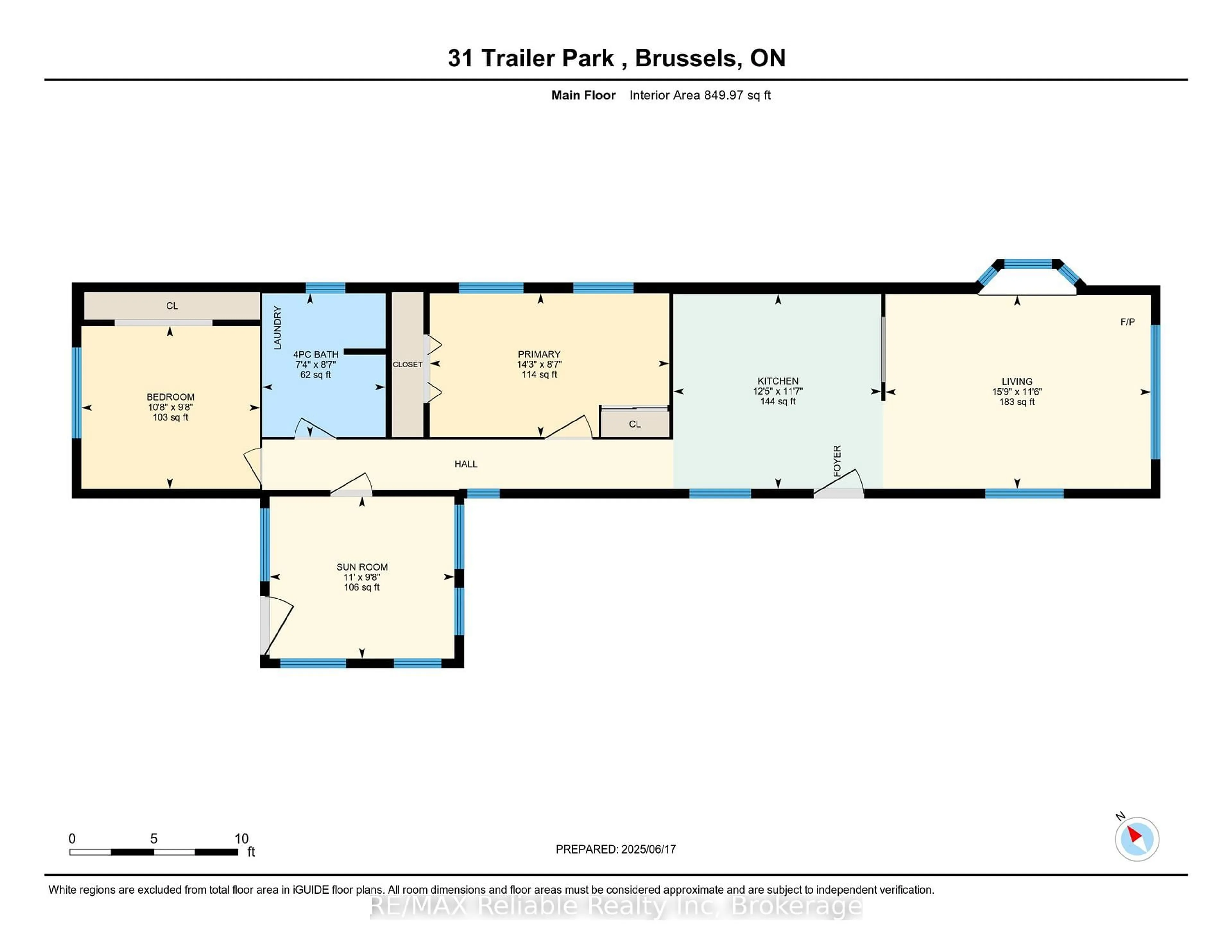 Floor plan for 31 Trailer Park Rd, Huron East Ontario N0G 1H0