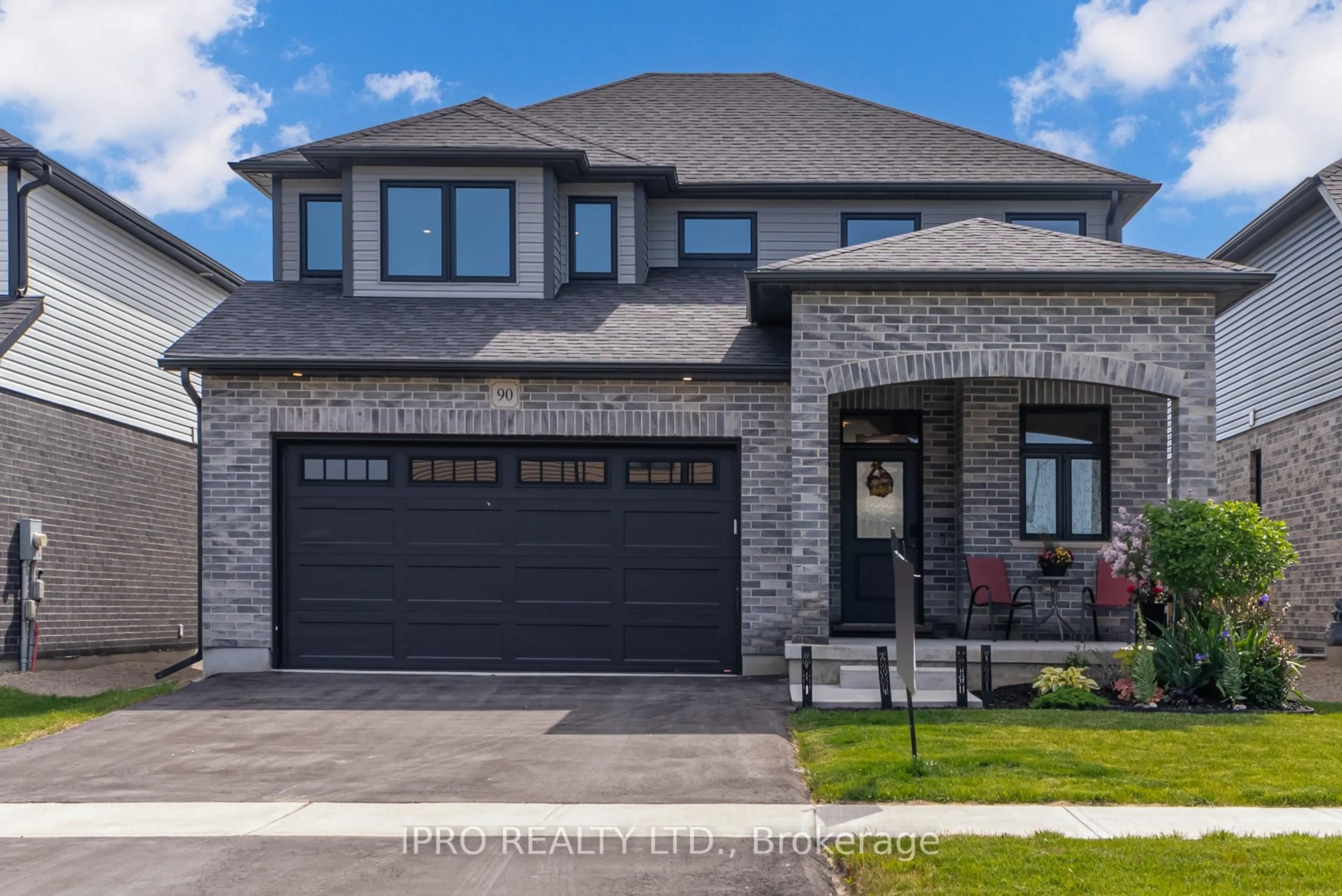 Home with brick exterior material, street for 90 Melody Lane, East Luther Grand Valley Ontario L9W 7S8