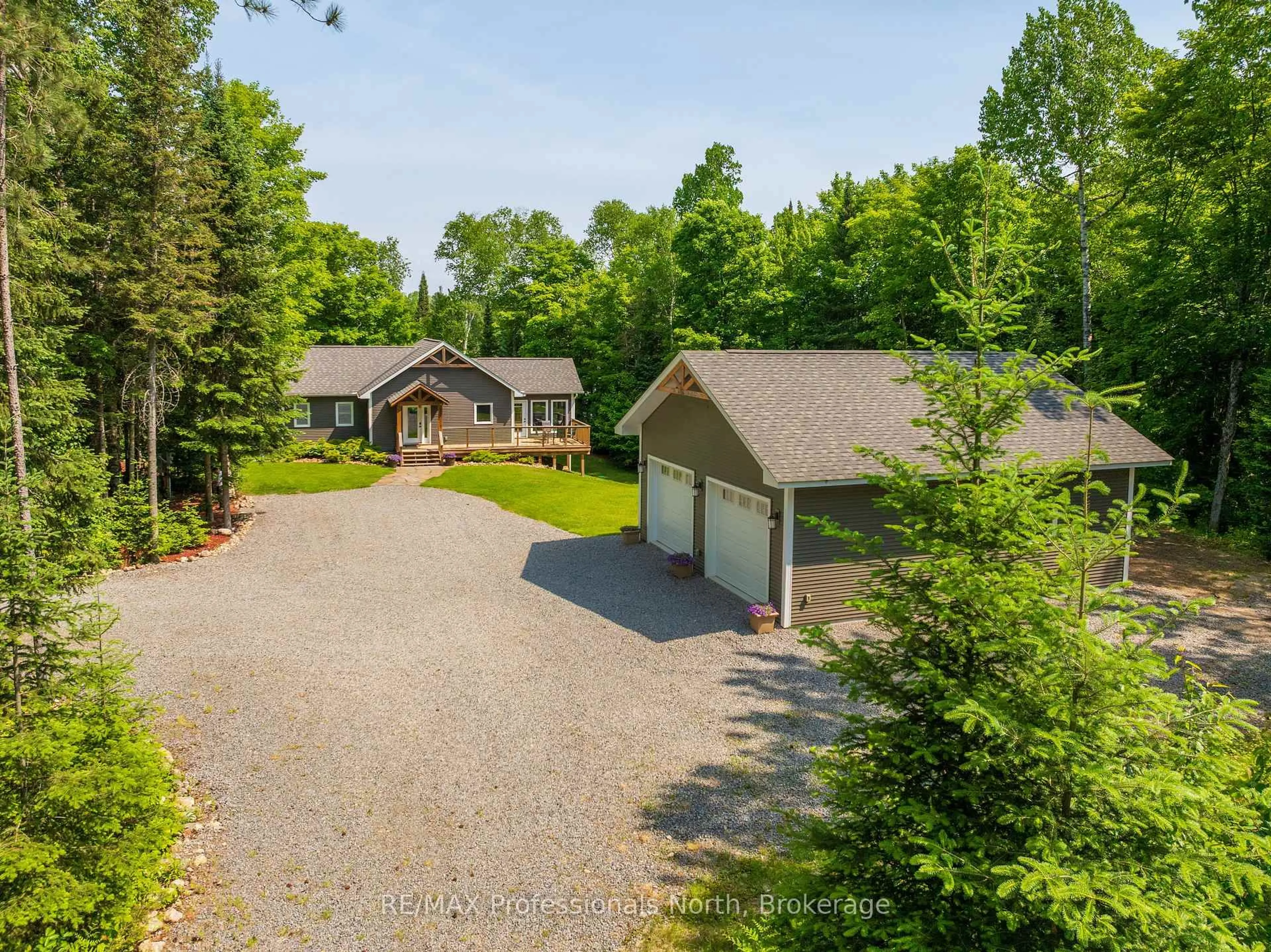 A pic from outside/outdoor area/front of a property/back of a property/a pic from drone, unknown for 579 Rochester Lake Rd, Perry Ontario P0A 1J0