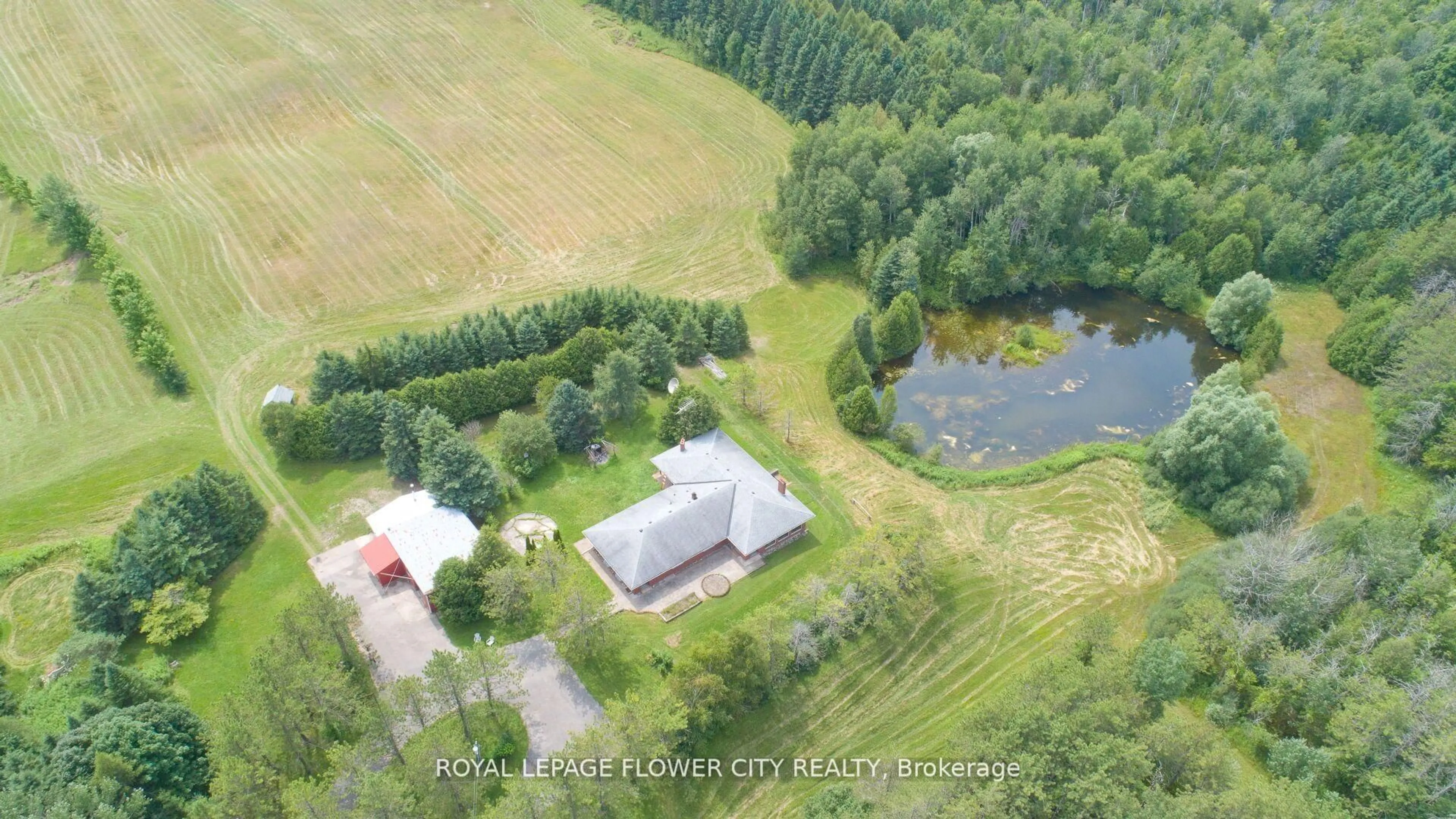 A pic from outside/outdoor area/front of a property/back of a property/a pic from drone, water/lake/river/ocean view for 5632 Sixth Line, Erin Ontario N0B 1Z0